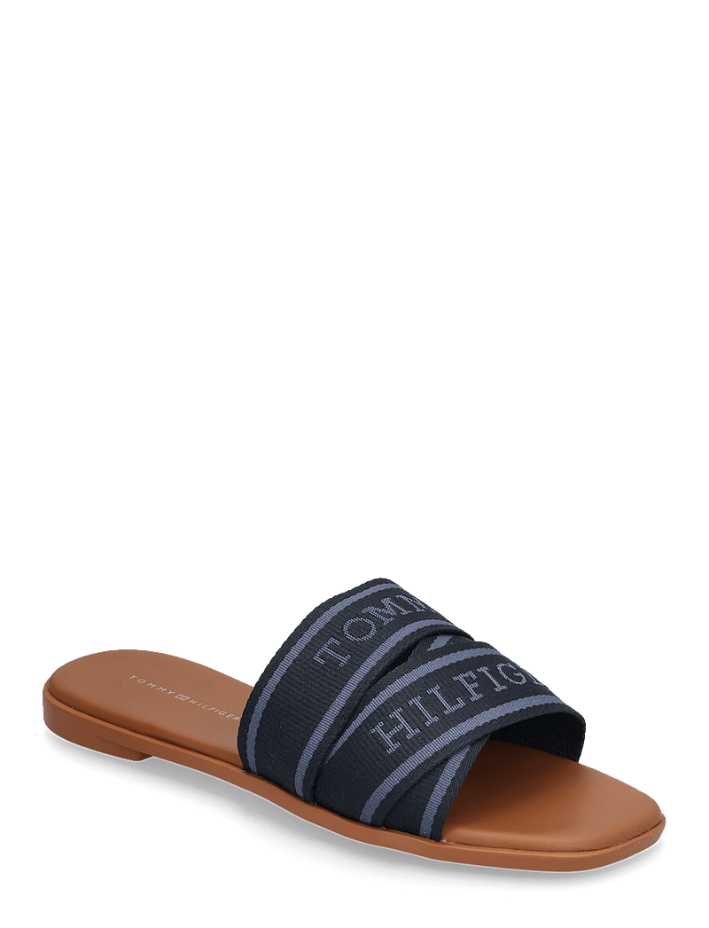 Tommy Hilfiger - TOMMY HILFIGER WEBBING MULE - flade sandaler - space blue - 0