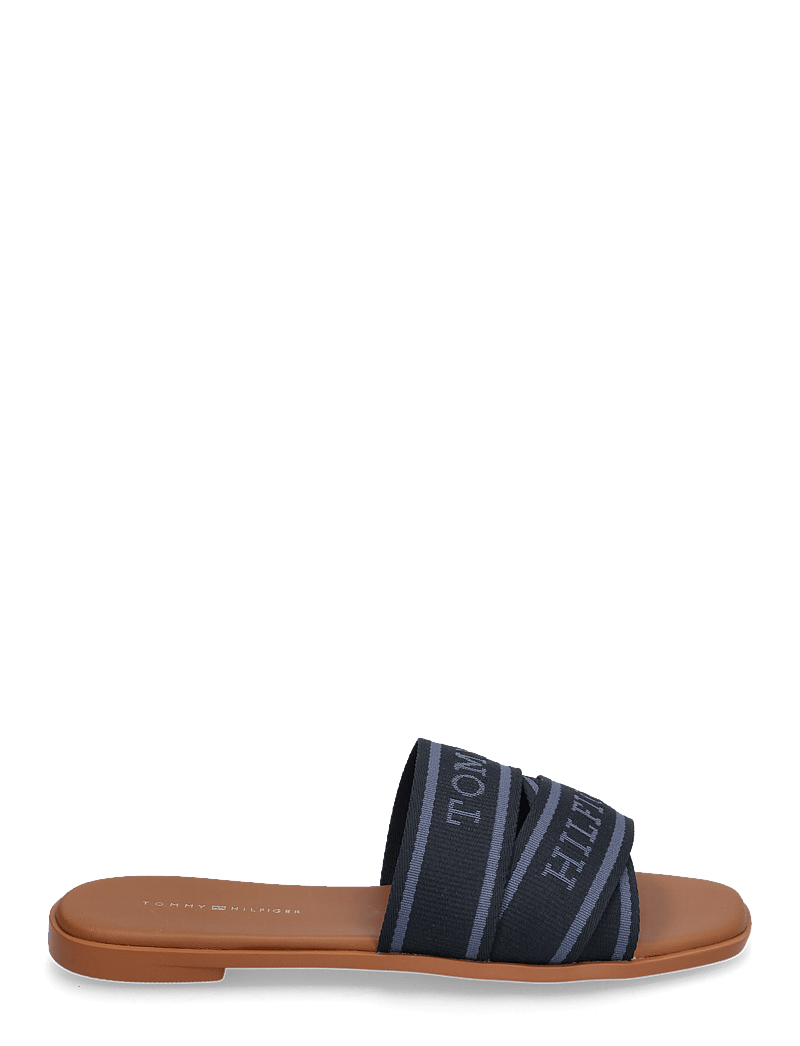 Tommy Hilfiger - TOMMY HILFIGER WEBBING MULE - flade sandaler - space blue - 1