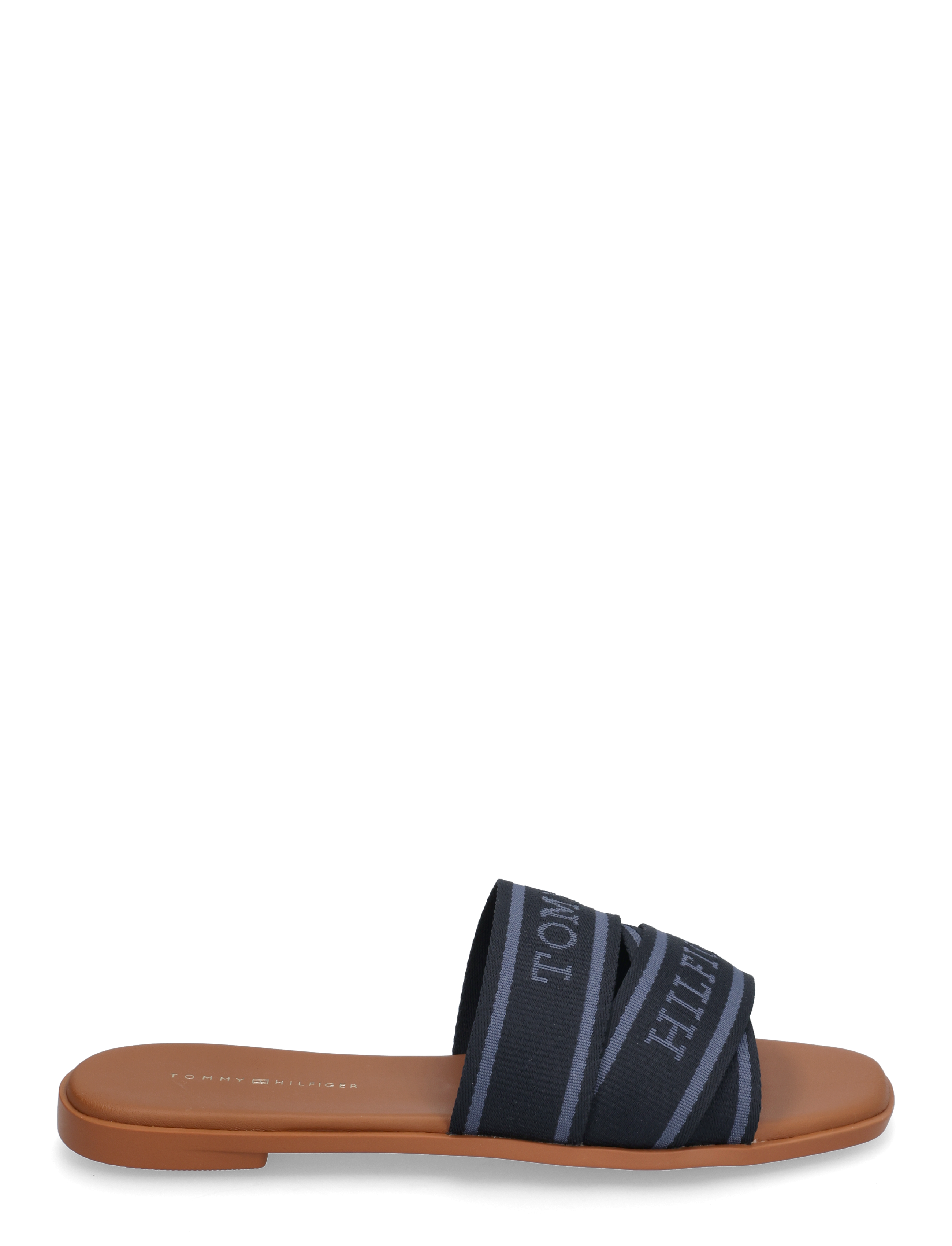 Tommy Hilfiger - TOMMY HILFIGER WEBBING MULE - sandales plates - space blue - 1