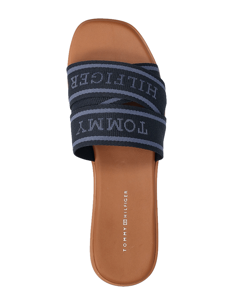 Tommy Hilfiger - TOMMY HILFIGER WEBBING MULE - flade sandaler - space blue - 3