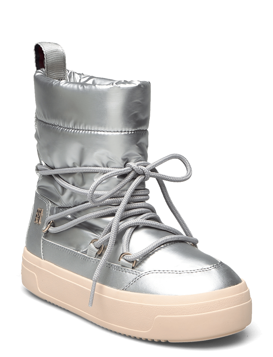 Tommy Hilfiger - LACE-UP METALLIC SNOWBOOT - silver - 0