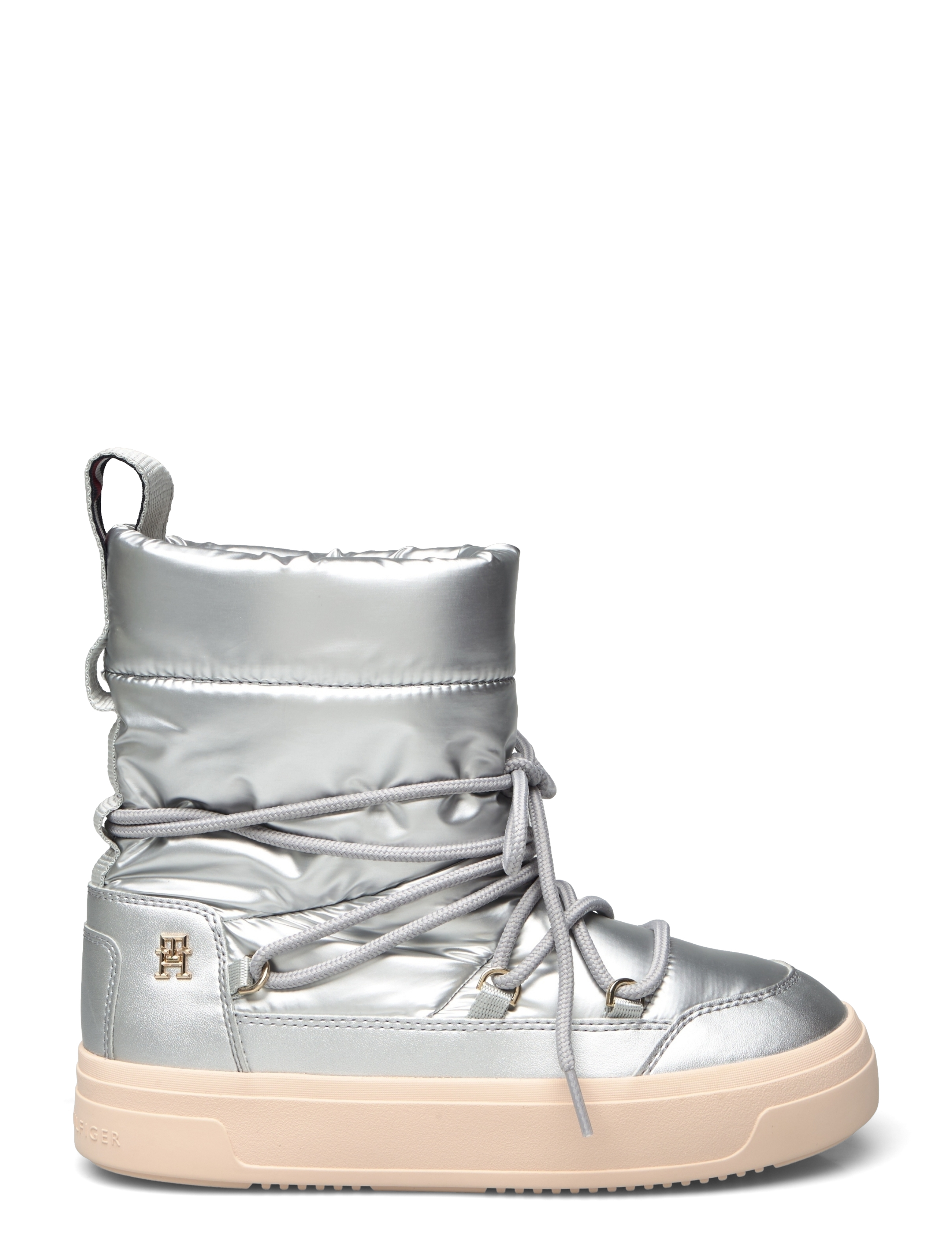 Tommy Hilfiger - LACE-UP METALLIC SNOWBOOT - silver - 1
