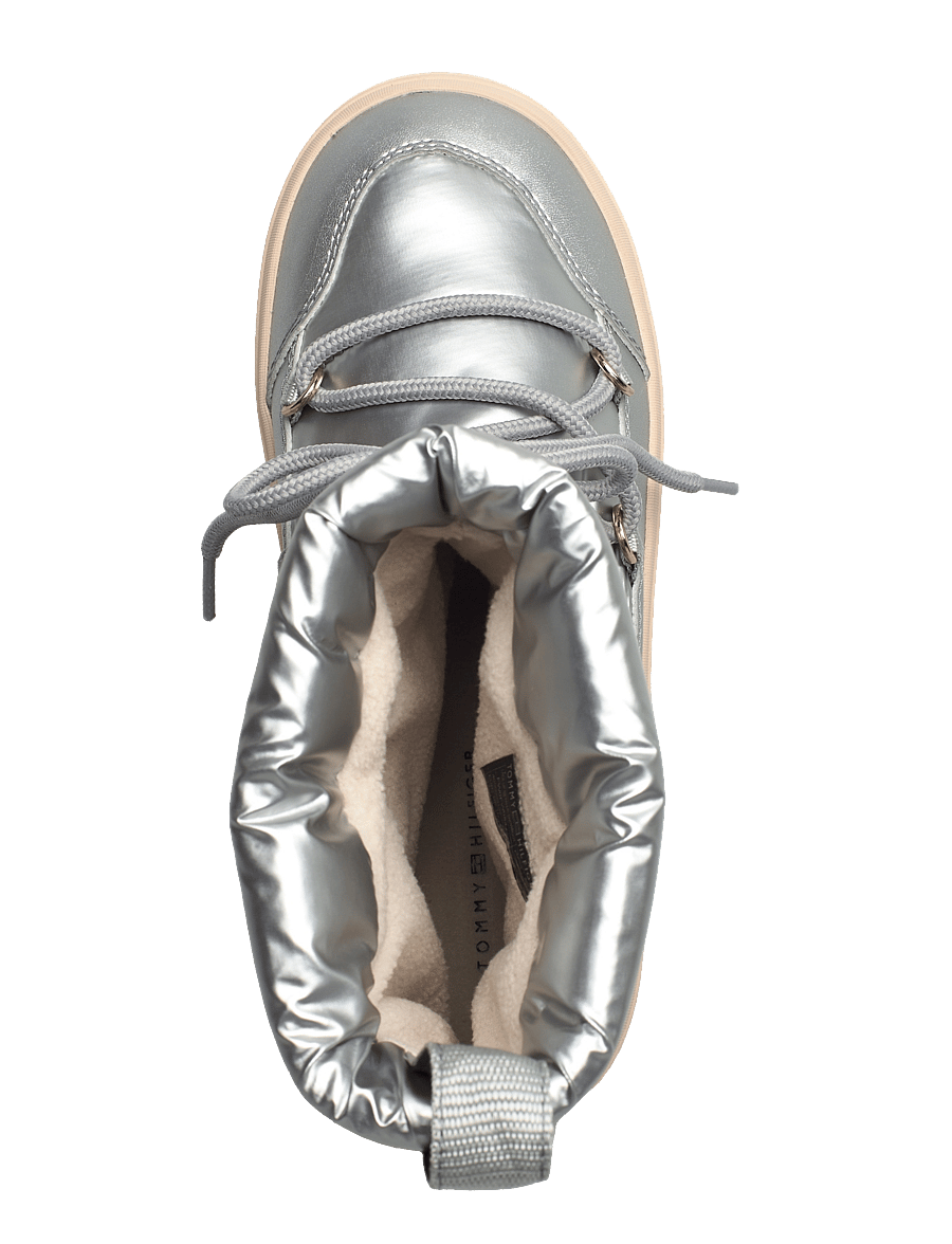 Tommy Hilfiger - LACE-UP METALLIC SNOWBOOT - silver - 3