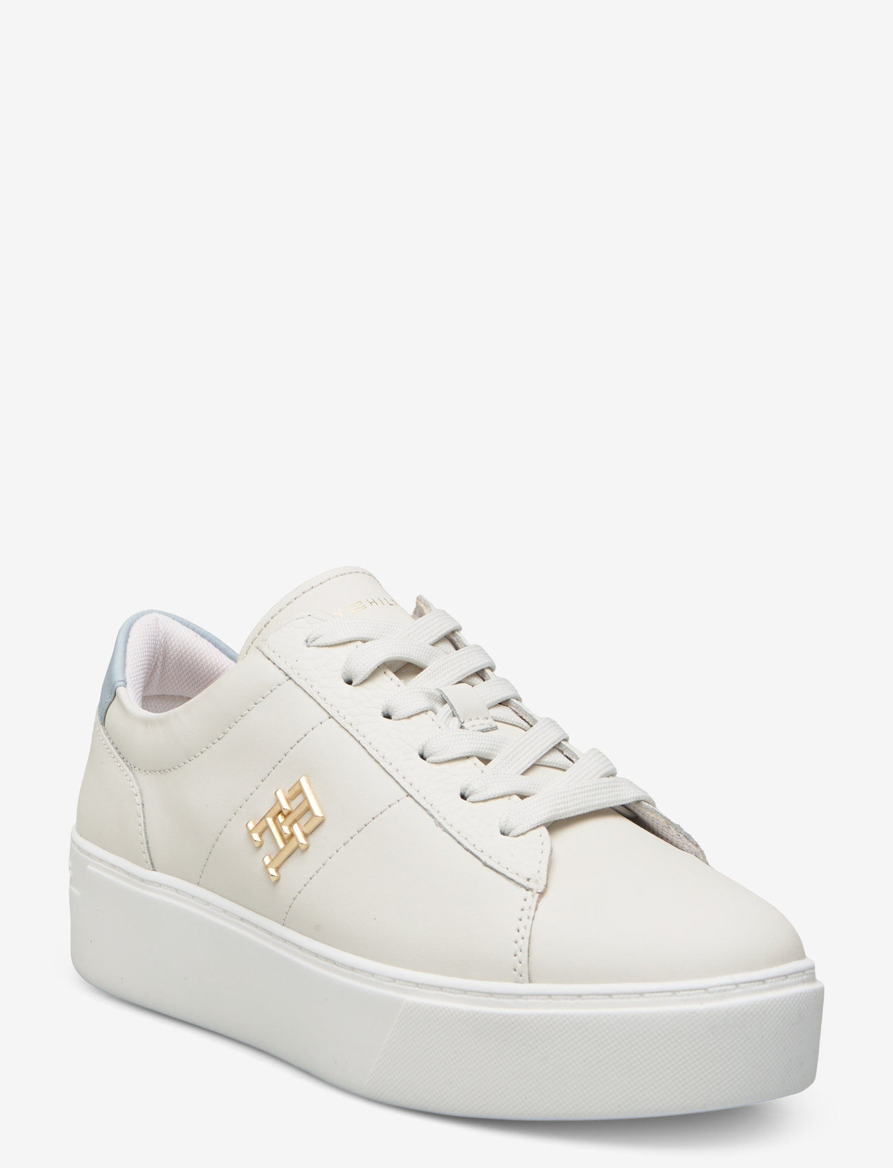 Tommy Hilfiger - PLATFORM COURT SNEAKER - ecru/breezy blue - 0