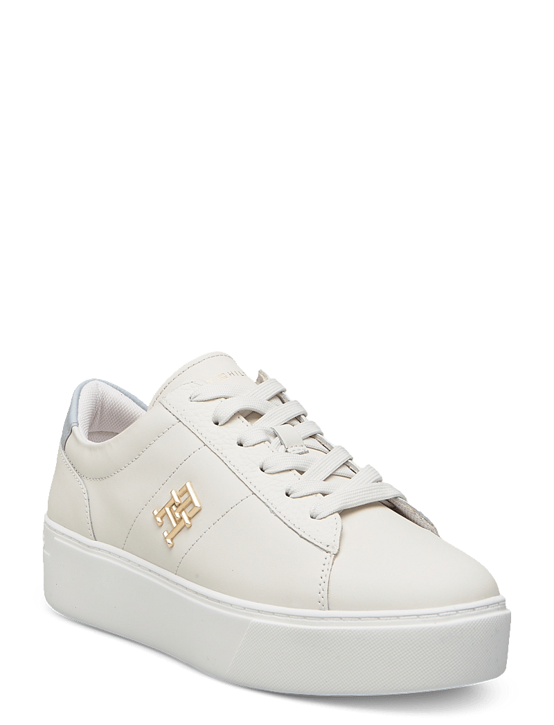Tommy Hilfiger - PLATFORM COURT SNEAKER - ecru/breezy blue - 0