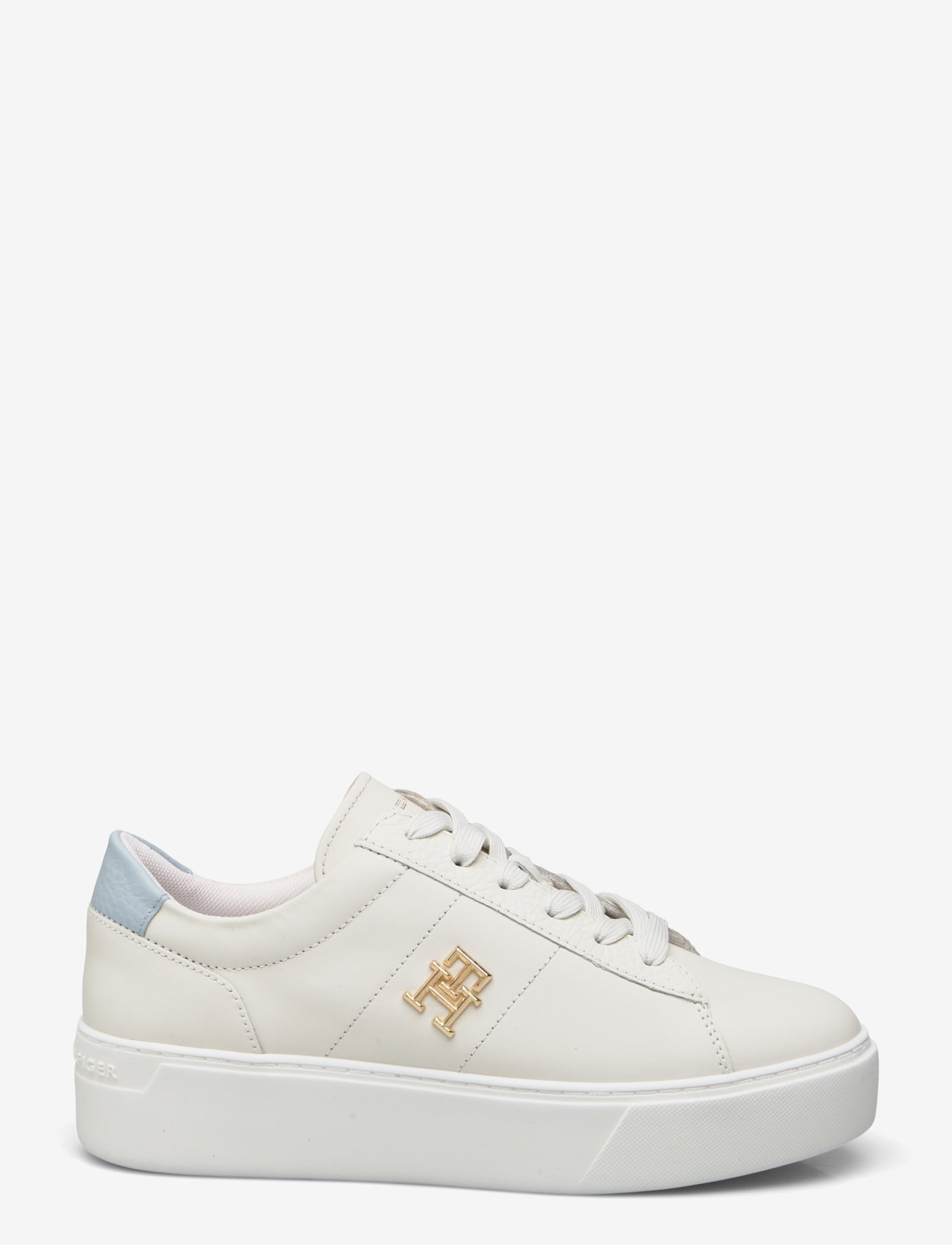 Tommy Hilfiger - PLATFORM COURT SNEAKER - ecru/breezy blue - 1