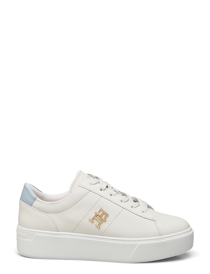 Tommy Hilfiger - PLATFORM COURT SNEAKER - ecru/breezy blue - 1