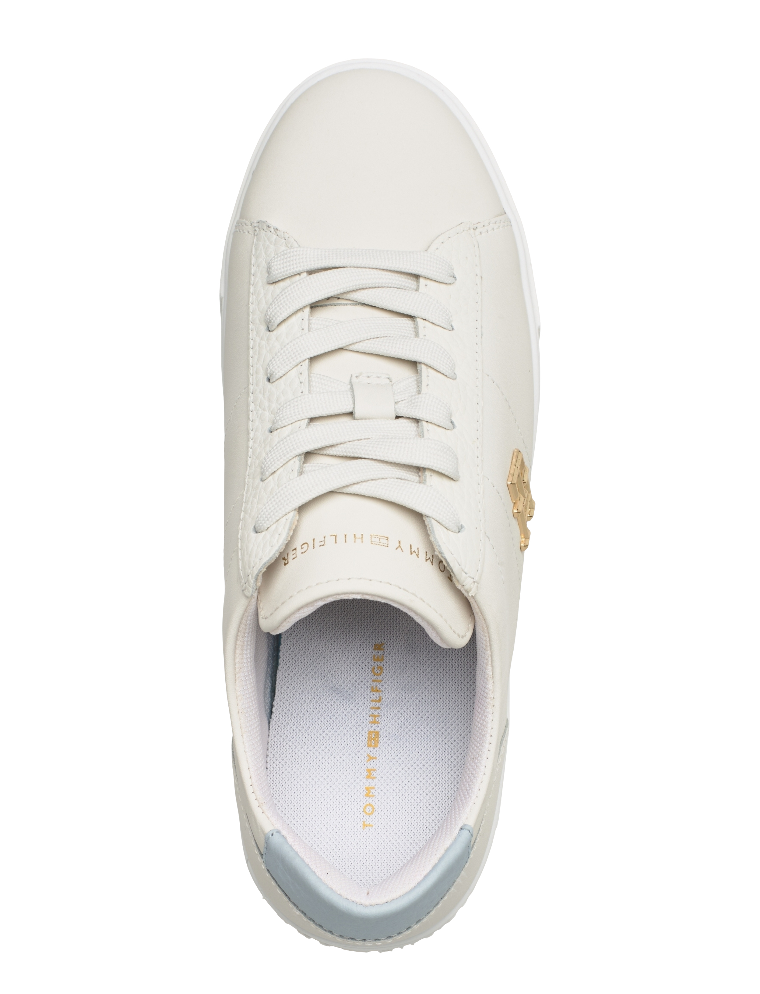 Tommy Hilfiger - PLATFORM COURT SNEAKER - ecru/breezy blue - 3
