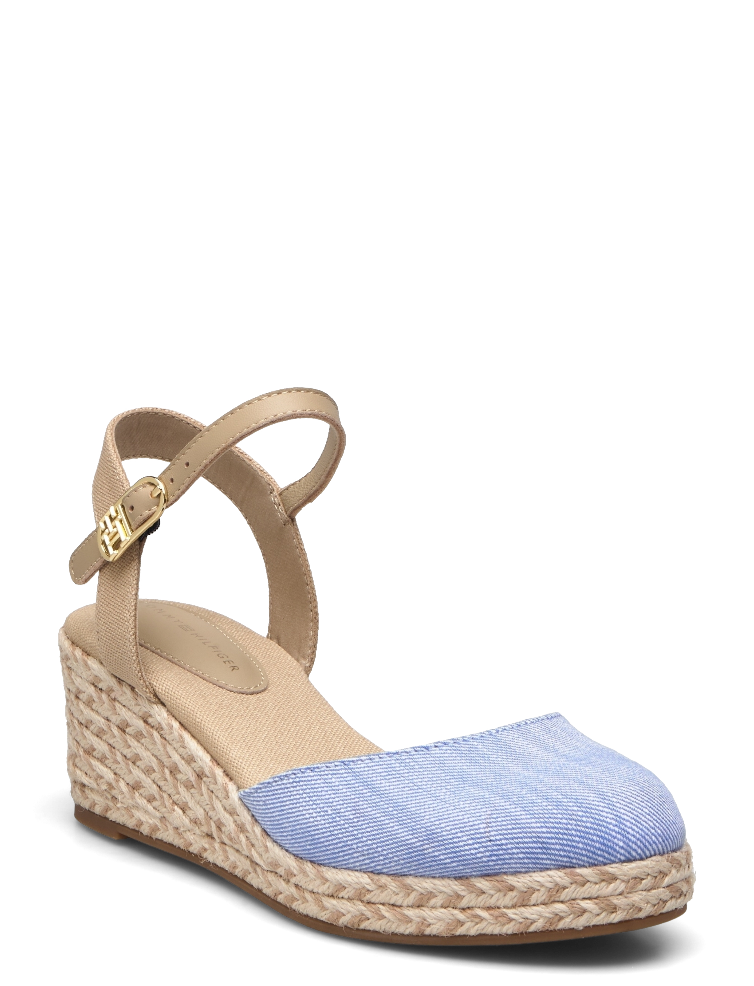 TOMMY HILFIGER Chambray Mid Wedge Espad Blau - 39 - Damen