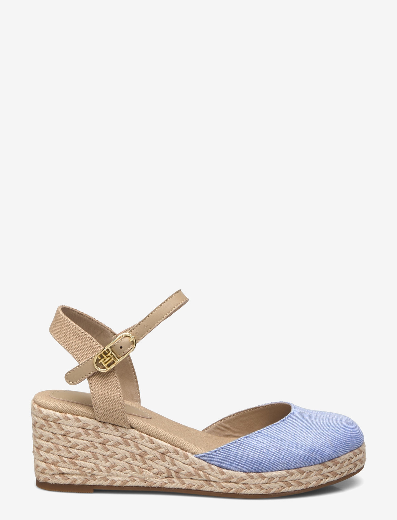 Tommy Hilfiger - CHAMBRAY MID WEDGE ESPAD - heeled espadrilles - blue spell - 1