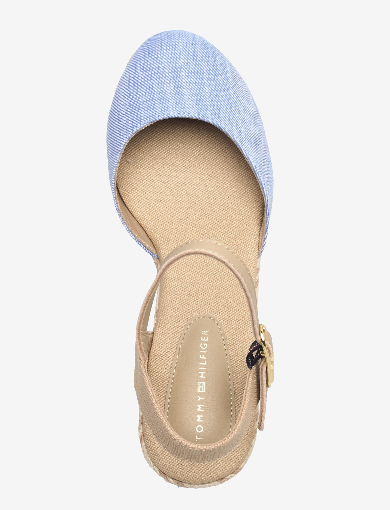 Tommy Hilfiger - CHAMBRAY MID WEDGE ESPAD - heeled espadrilles - blue spell - 3