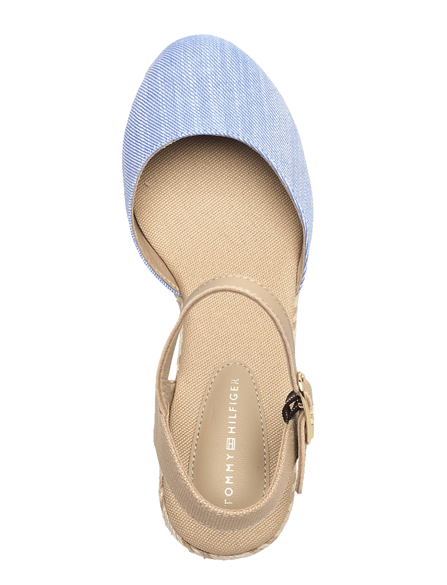 Tommy Hilfiger - CHAMBRAY MID WEDGE ESPAD - espadrilles à talons - blue spell - 3