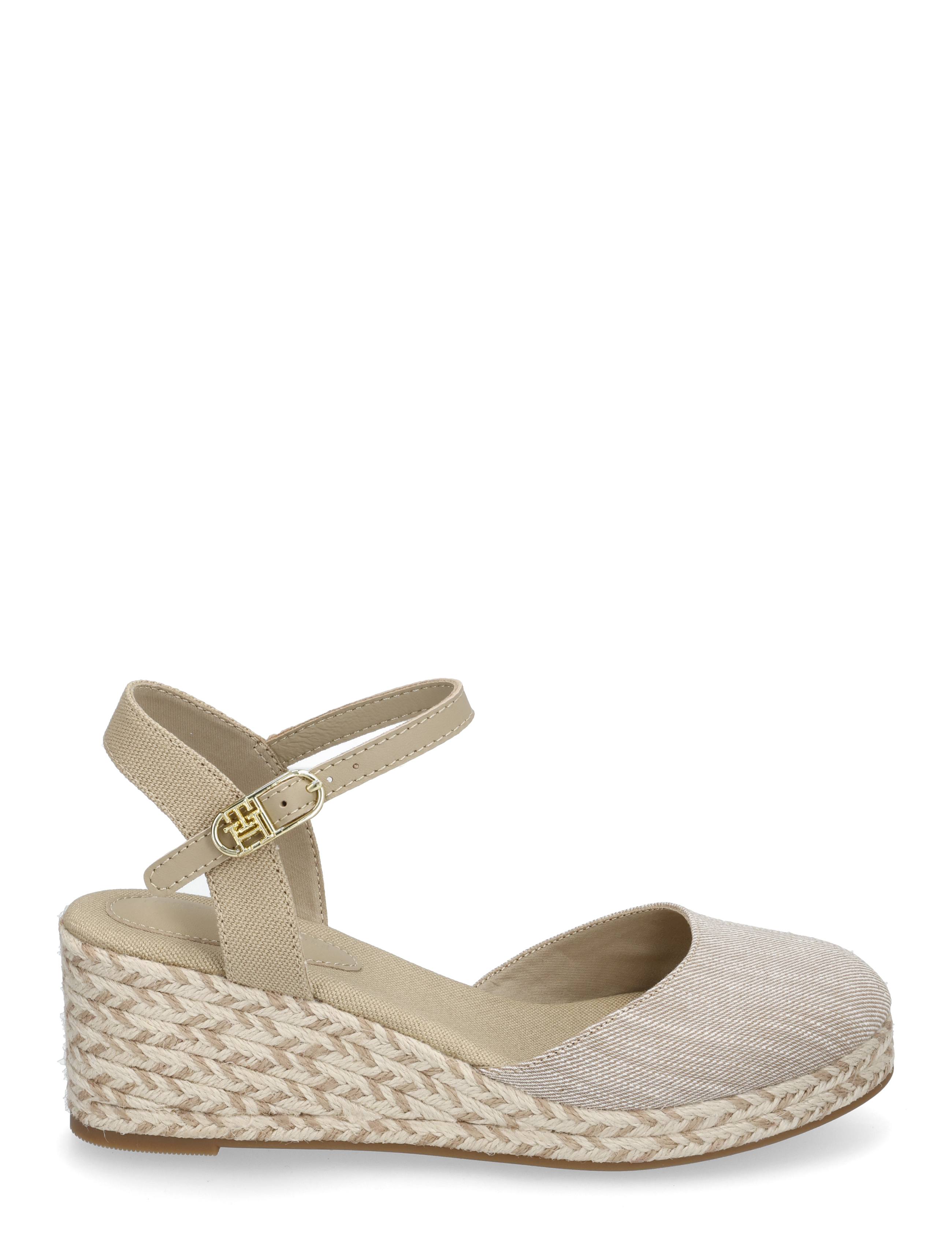 Tommy Hilfiger - CHAMBRAY MID WEDGE ESPAD - espadrillos med klack - horseradish - 1