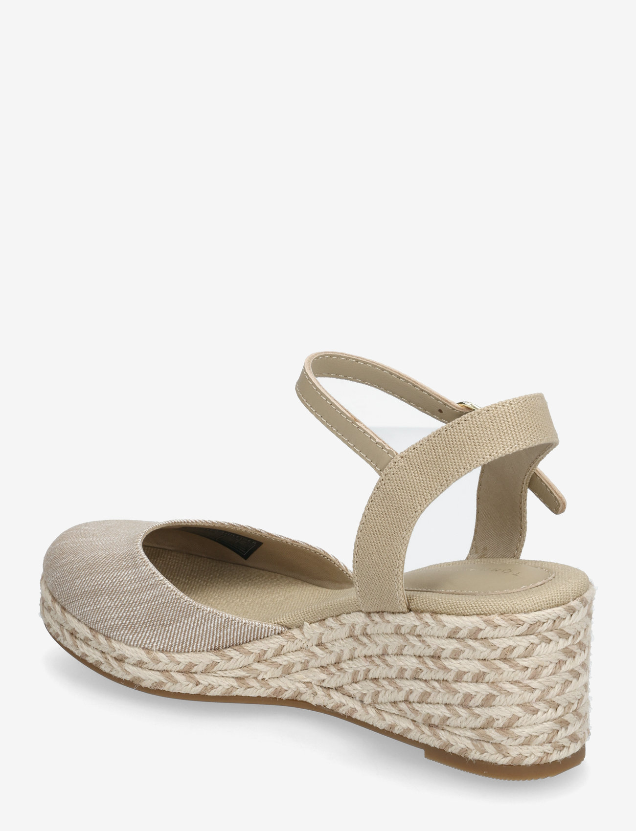 Tommy Hilfiger - CHAMBRAY MID WEDGE ESPAD - espadrilles mit absatz - horseradish - 2