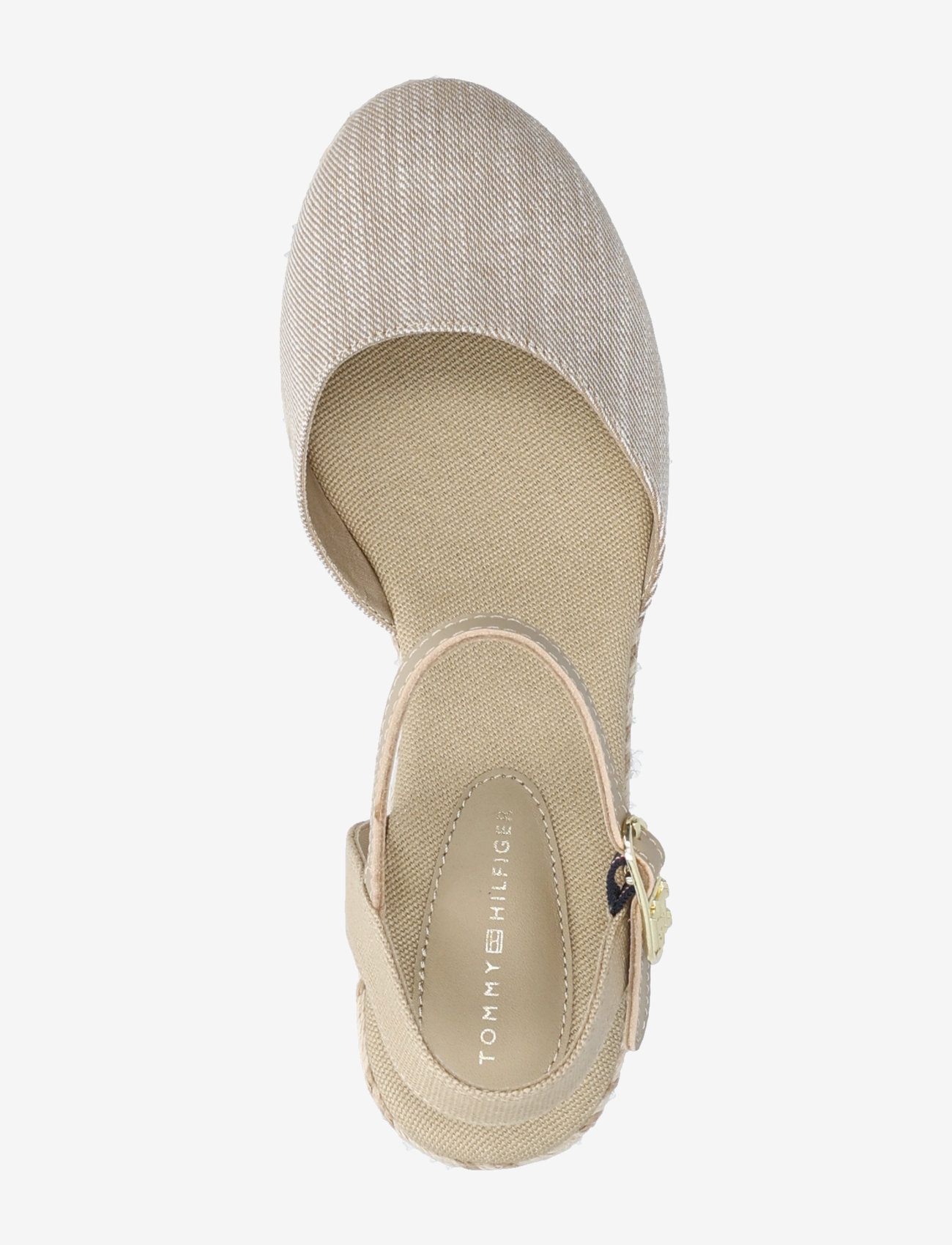 Tommy Hilfiger - CHAMBRAY MID WEDGE ESPAD - espadrilles mit absatz - horseradish - 3