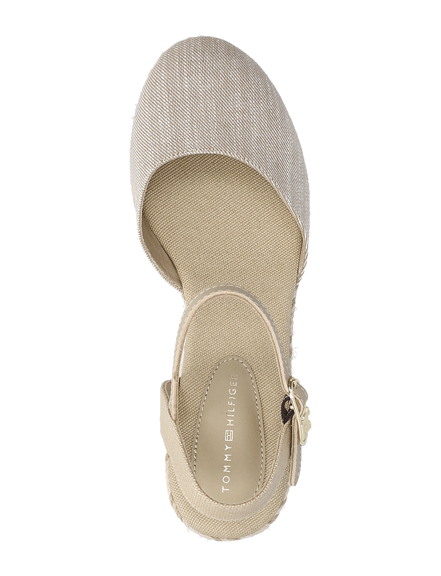 Tommy Hilfiger - CHAMBRAY MID WEDGE ESPAD - højhælede espadrillos - horseradish - 3