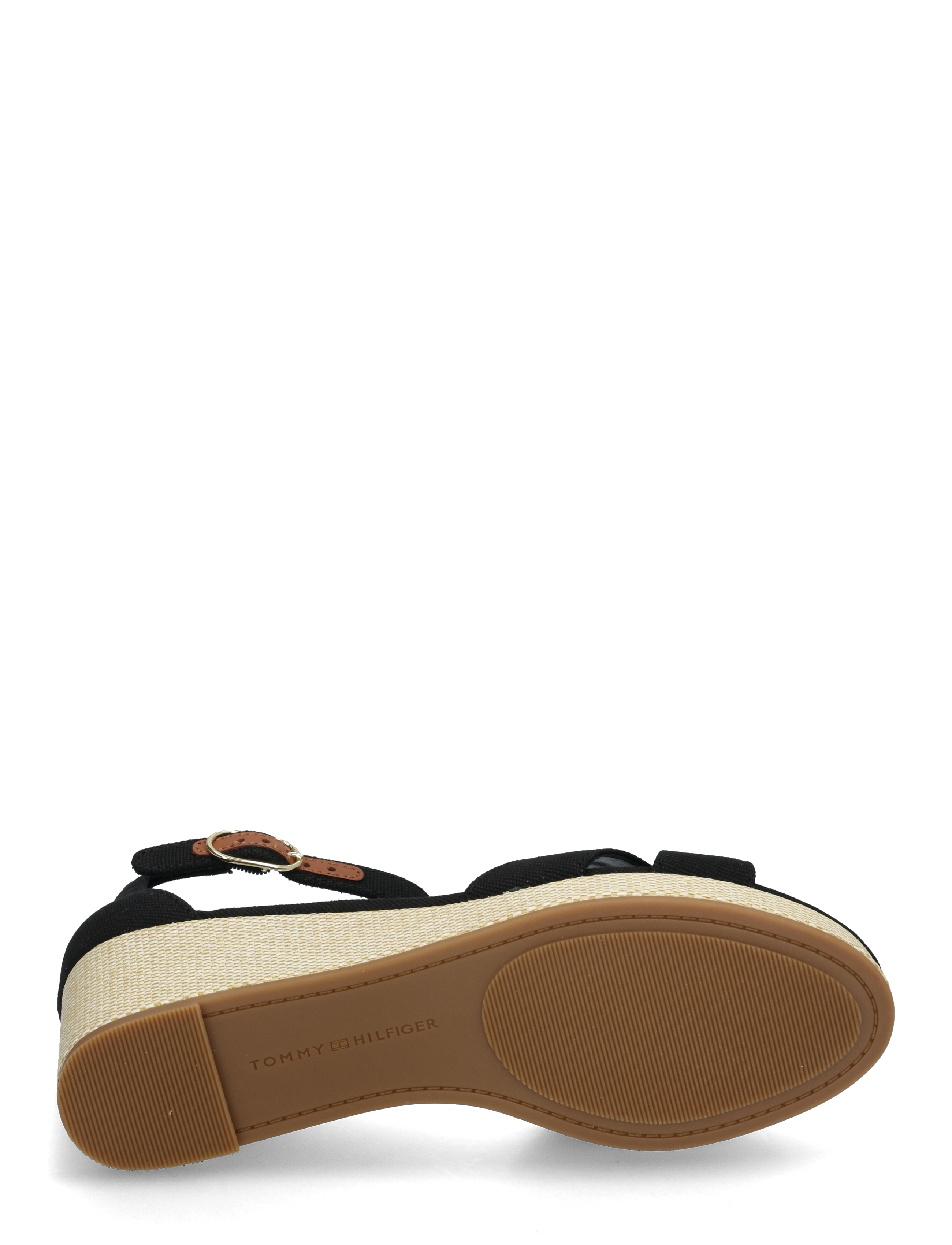 Tommy Hilfiger - FLAG CRISS-CROS MID WEDGE ESPAD - espadrilles met sleehak - black - 4