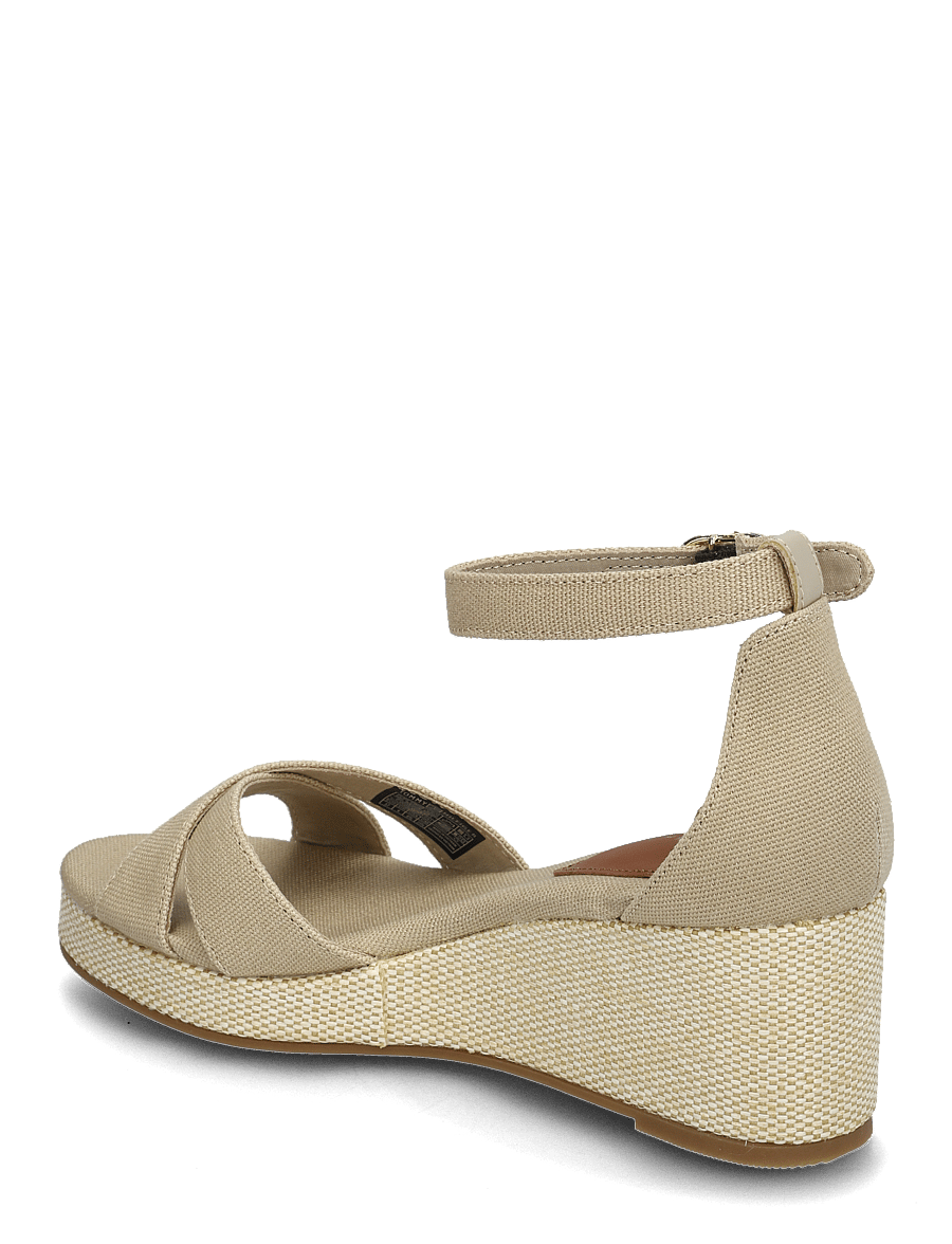 Tommy Hilfiger - FLAG CRISS-CROS MID WEDGE ESPAD - espadrilles mit absatz - horseradish - 2