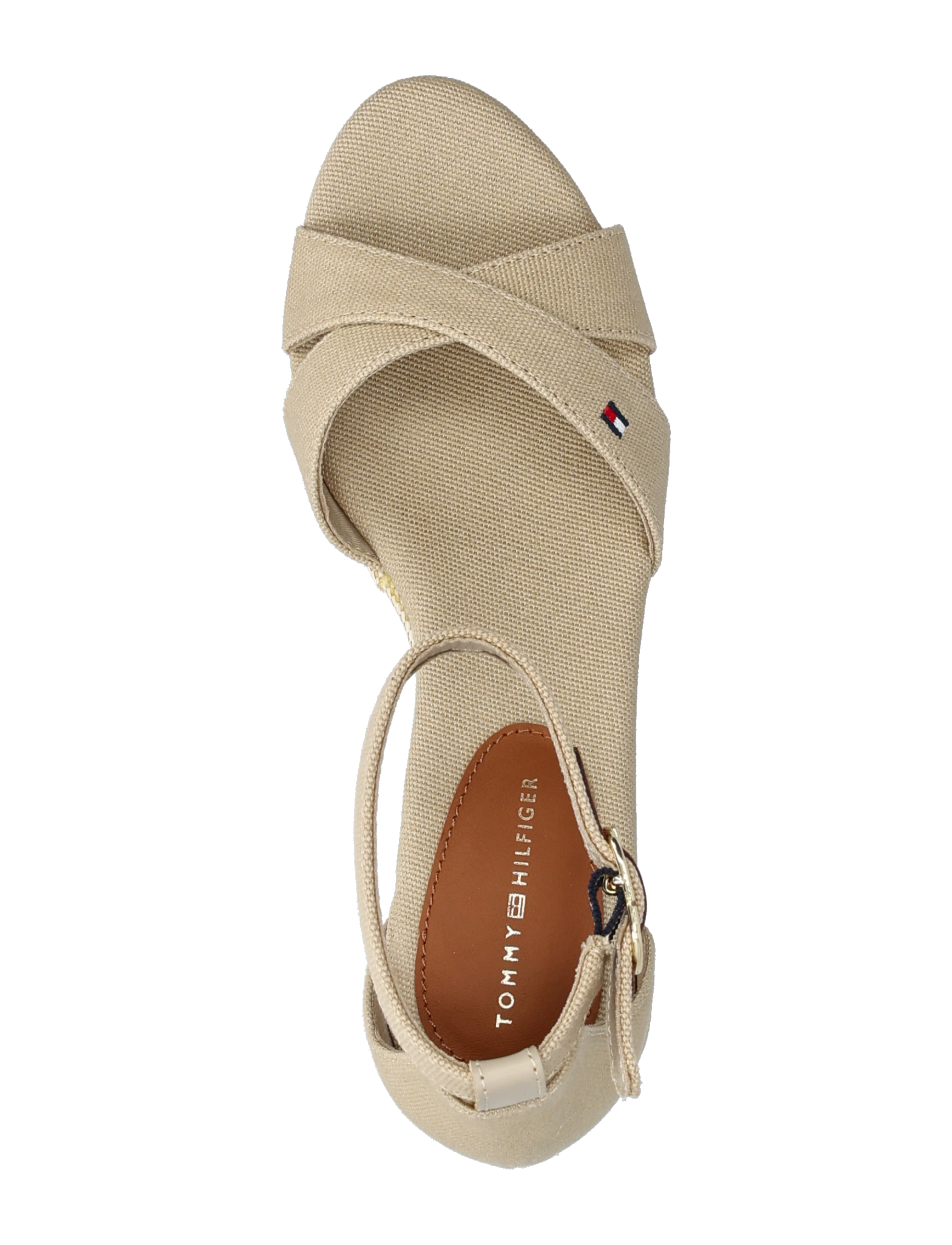 Tommy Hilfiger - FLAG CRISS-CROS MID WEDGE ESPAD - espadrilles mit absatz - horseradish - 3
