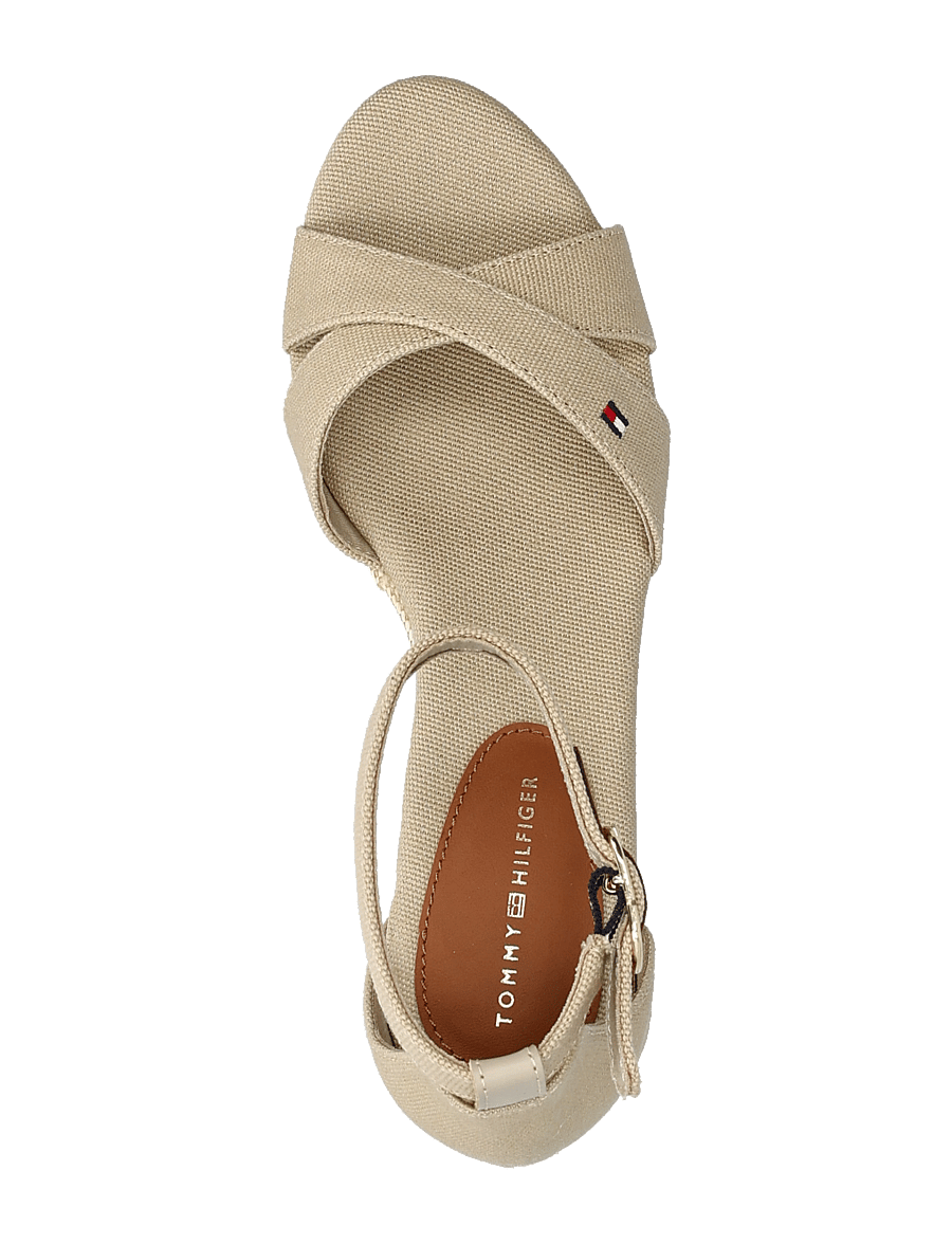 Tommy Hilfiger - FLAG CRISS-CROS MID WEDGE ESPAD - espadrilles mit absatz - horseradish - 3