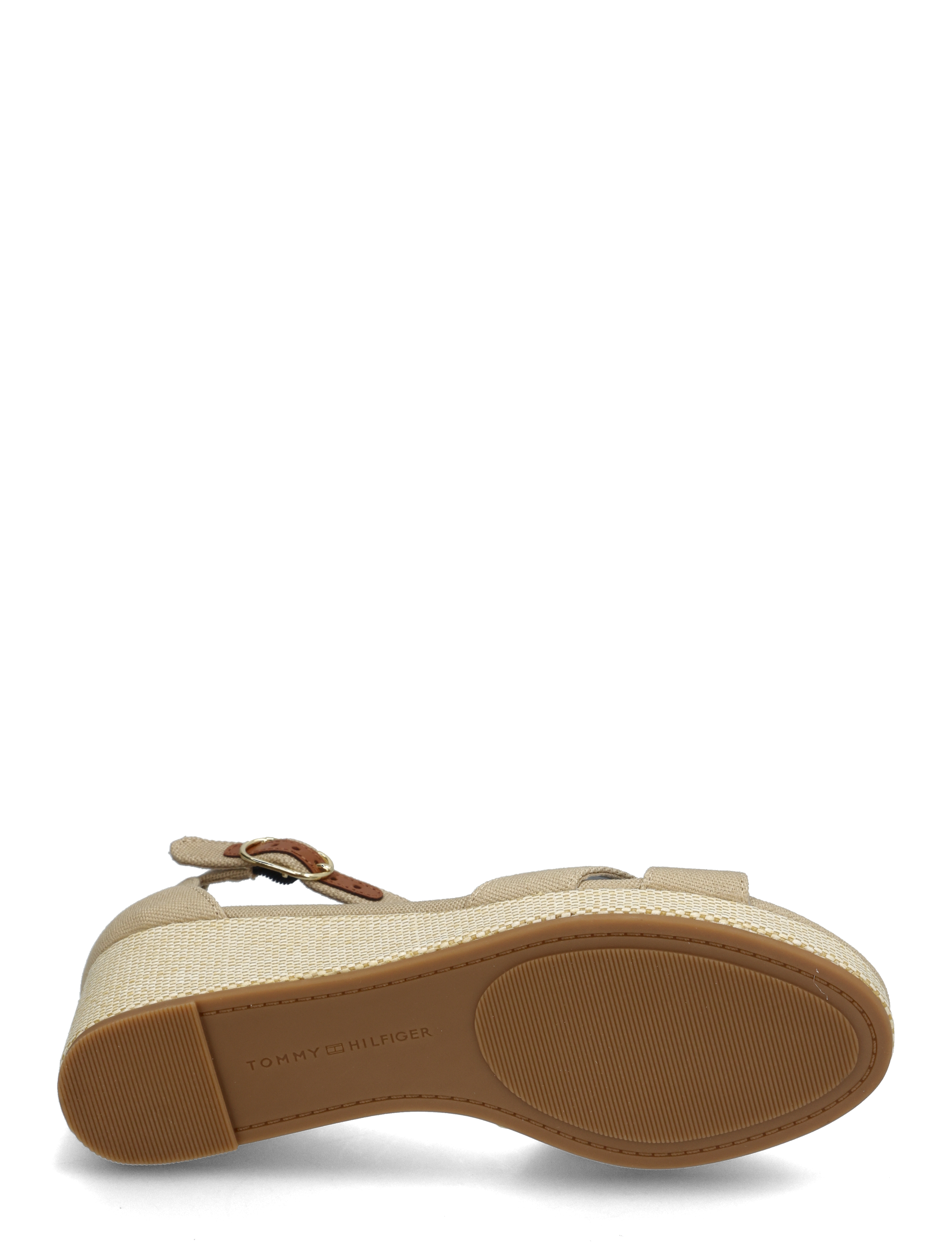 Tommy Hilfiger - FLAG CRISS-CROS MID WEDGE ESPAD - espadrilles mit absatz - horseradish - 4