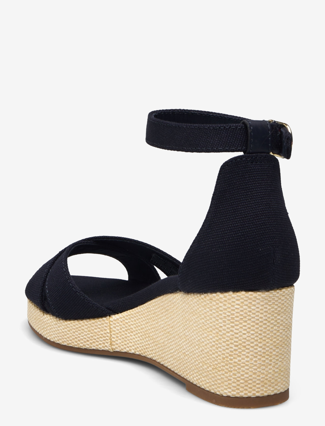 Tommy Hilfiger - FLAG CRISS-CROS MID WEDGE ESPAD - espadrillos med klack - space blue - 2