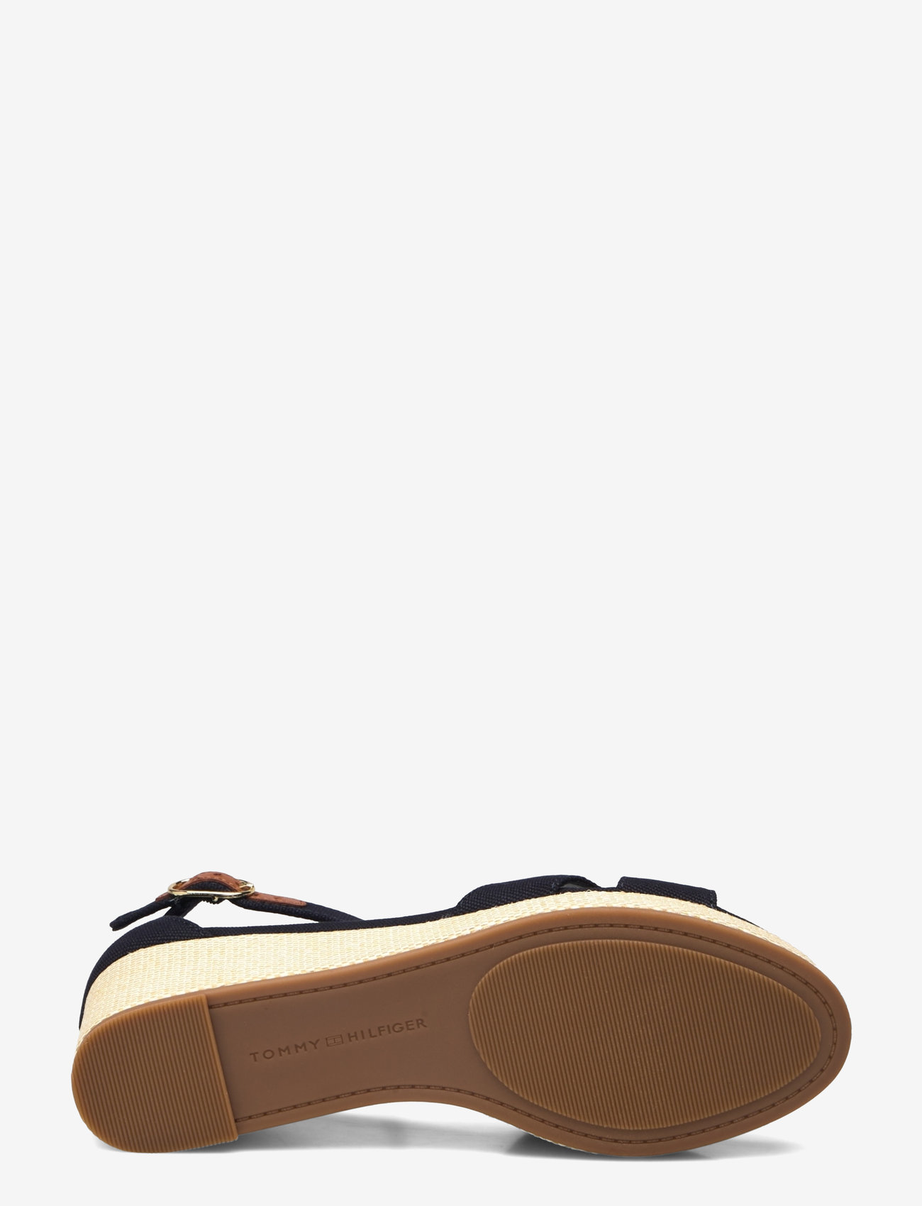 Tommy Hilfiger - FLAG CRISS-CROS MID WEDGE ESPAD - espadrillos med klack - space blue - 4