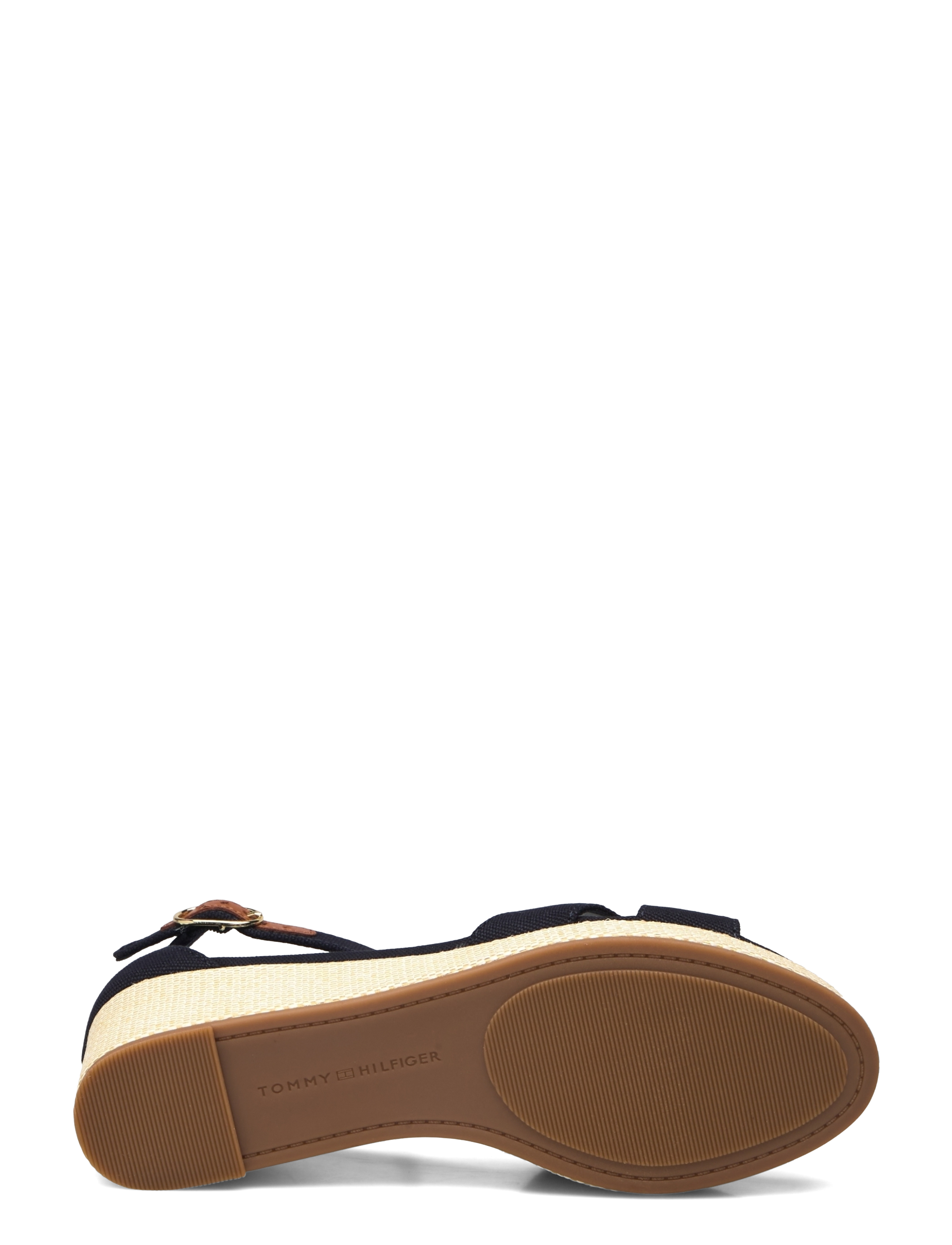 Tommy Hilfiger - FLAG CRISS-CROS MID WEDGE ESPAD - højhælede espadrillos - space blue - 4