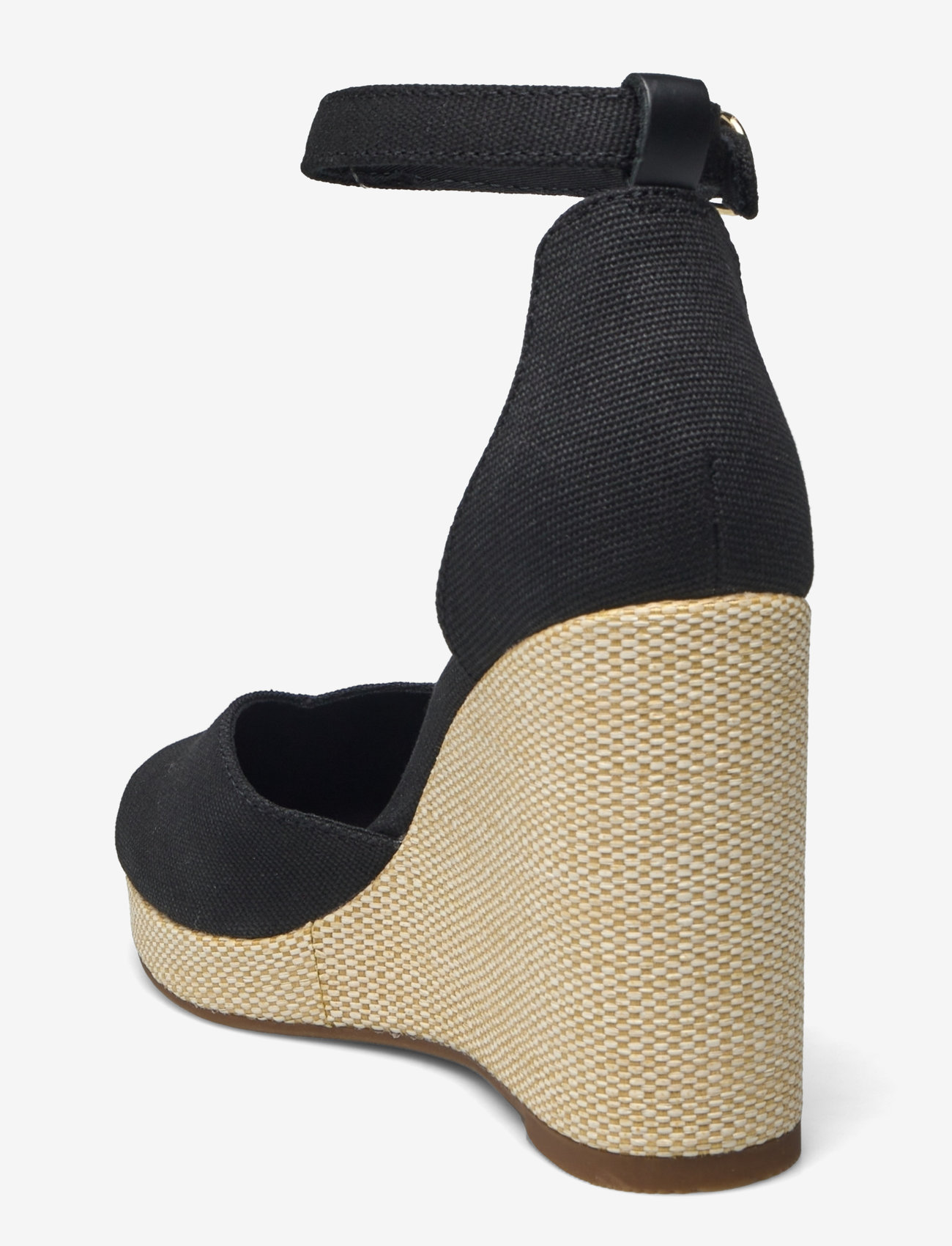 Tommy Hilfiger - FLAG HIGH WEDGE ESPAD CLOSED TOE - kilehæle - black - 2