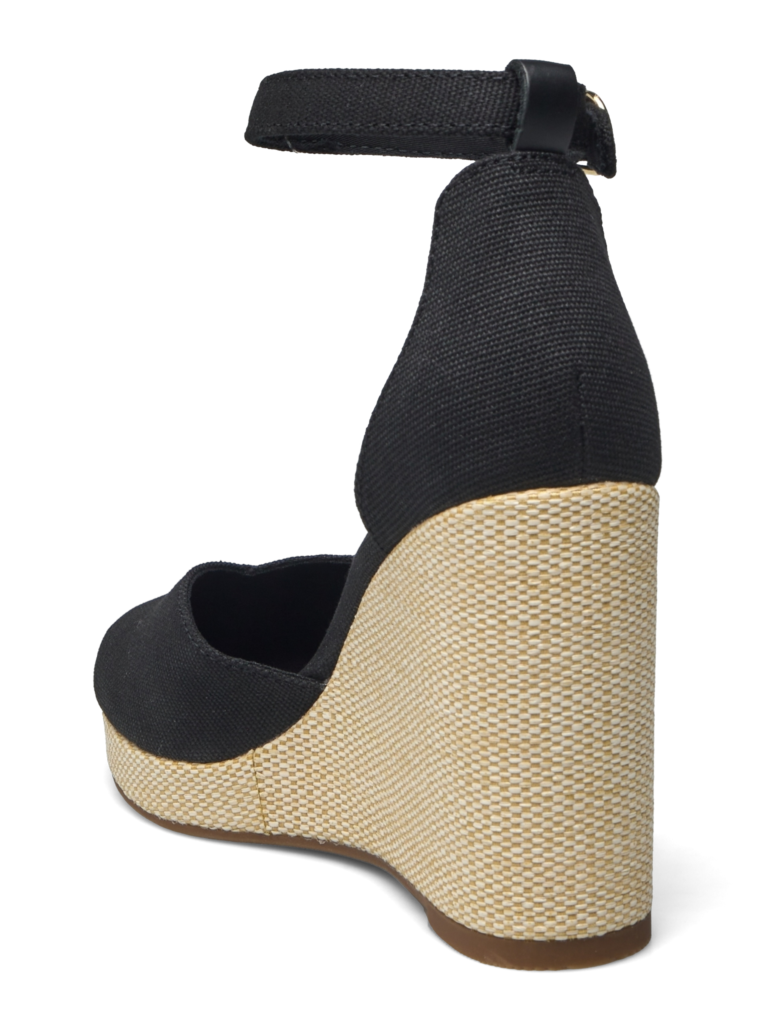 Tommy Hilfiger - FLAG HIGH WEDGE ESPAD CLOSED TOE - black - 2