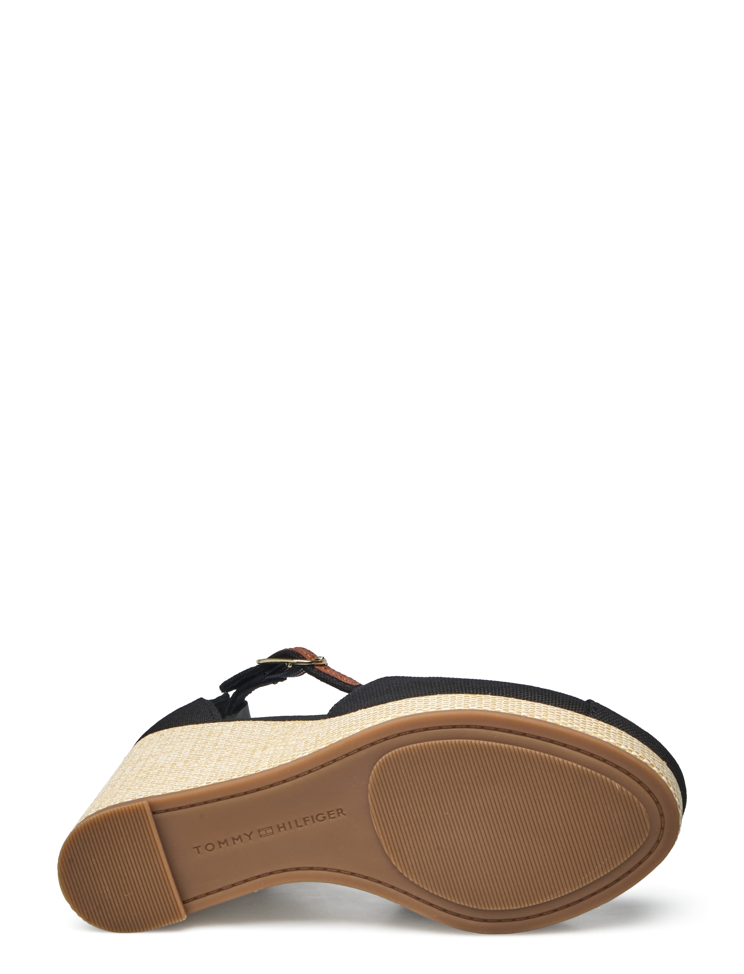 Tommy Hilfiger - FLAG HIGH WEDGE ESPAD CLOSED TOE - black - 3