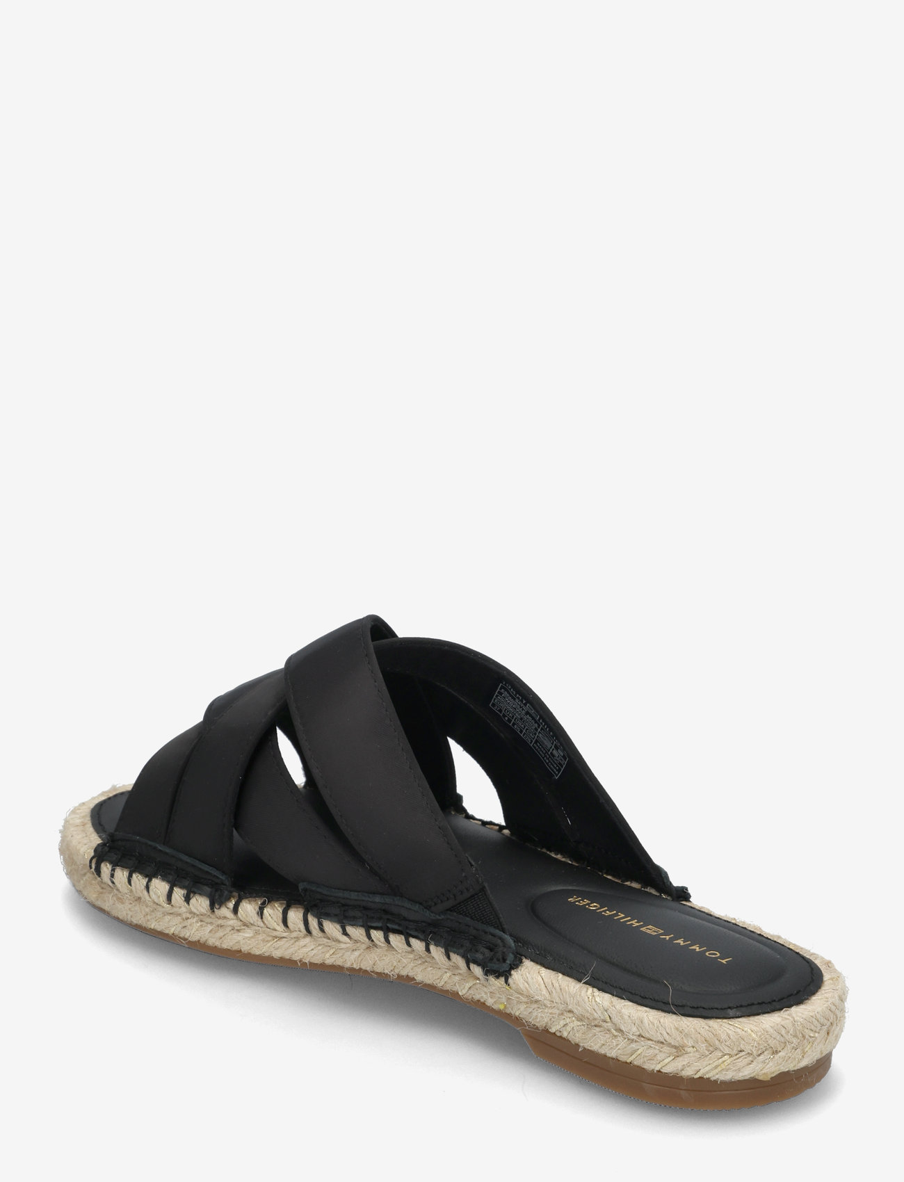 Tommy Hilfiger - SATIN ESPADRILLE MULE - flade sandaler - black - 2