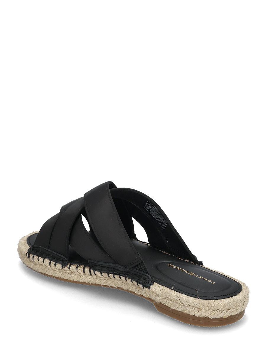 Tommy Hilfiger - SATIN ESPADRILLE MULE - flache sandalen - black - 2