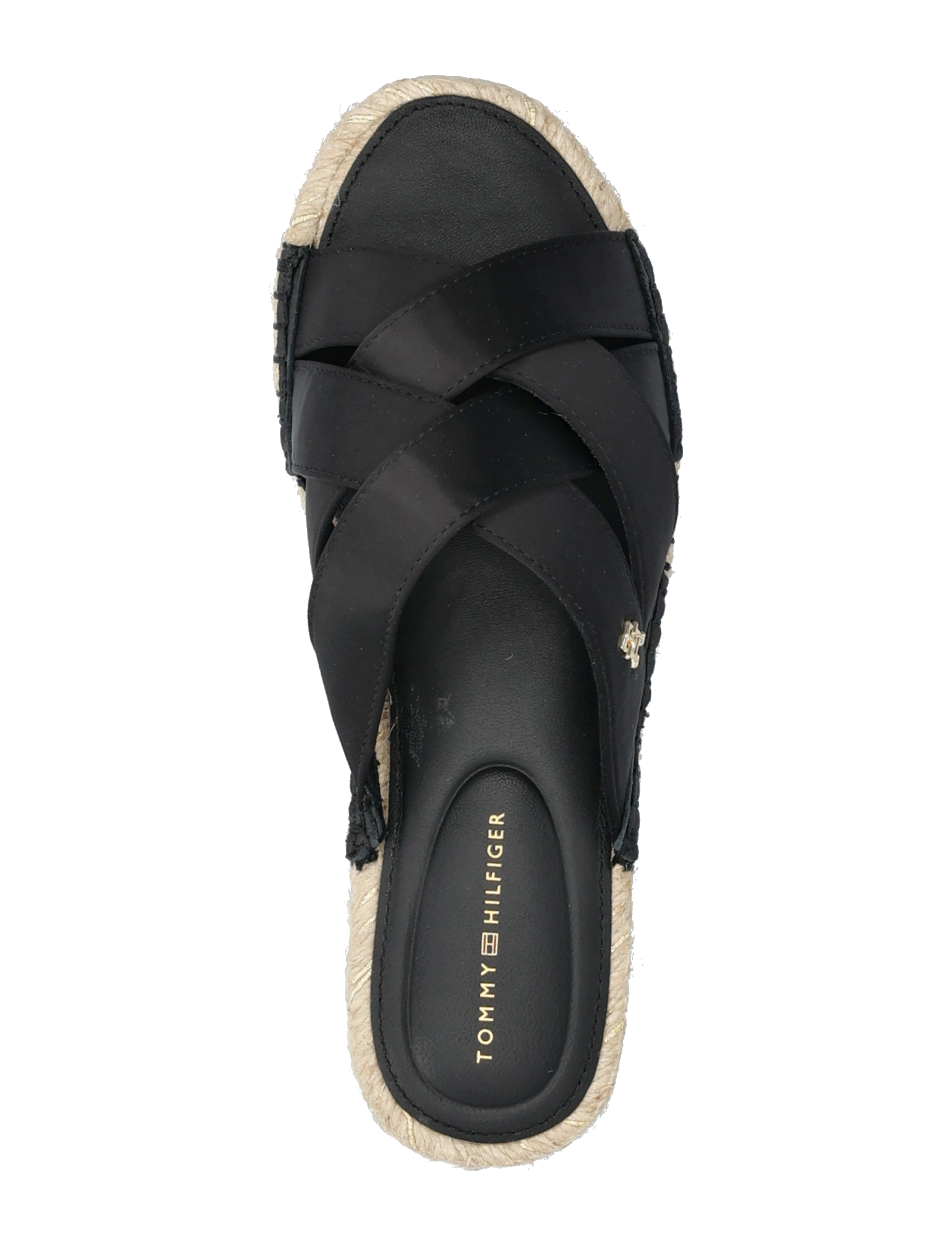 Tommy Hilfiger - SATIN ESPADRILLE MULE - flache sandalen - black - 3