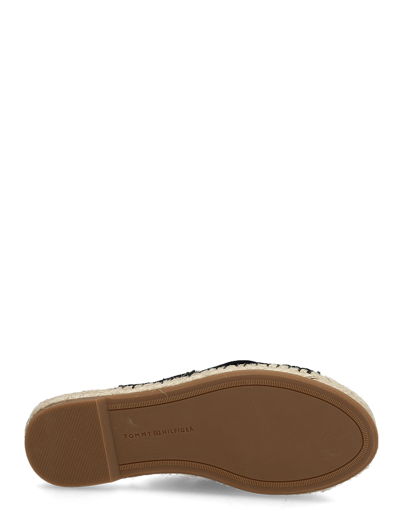 Tommy Hilfiger - SATIN ESPADRILLE MULE - flade sandaler - black - 4