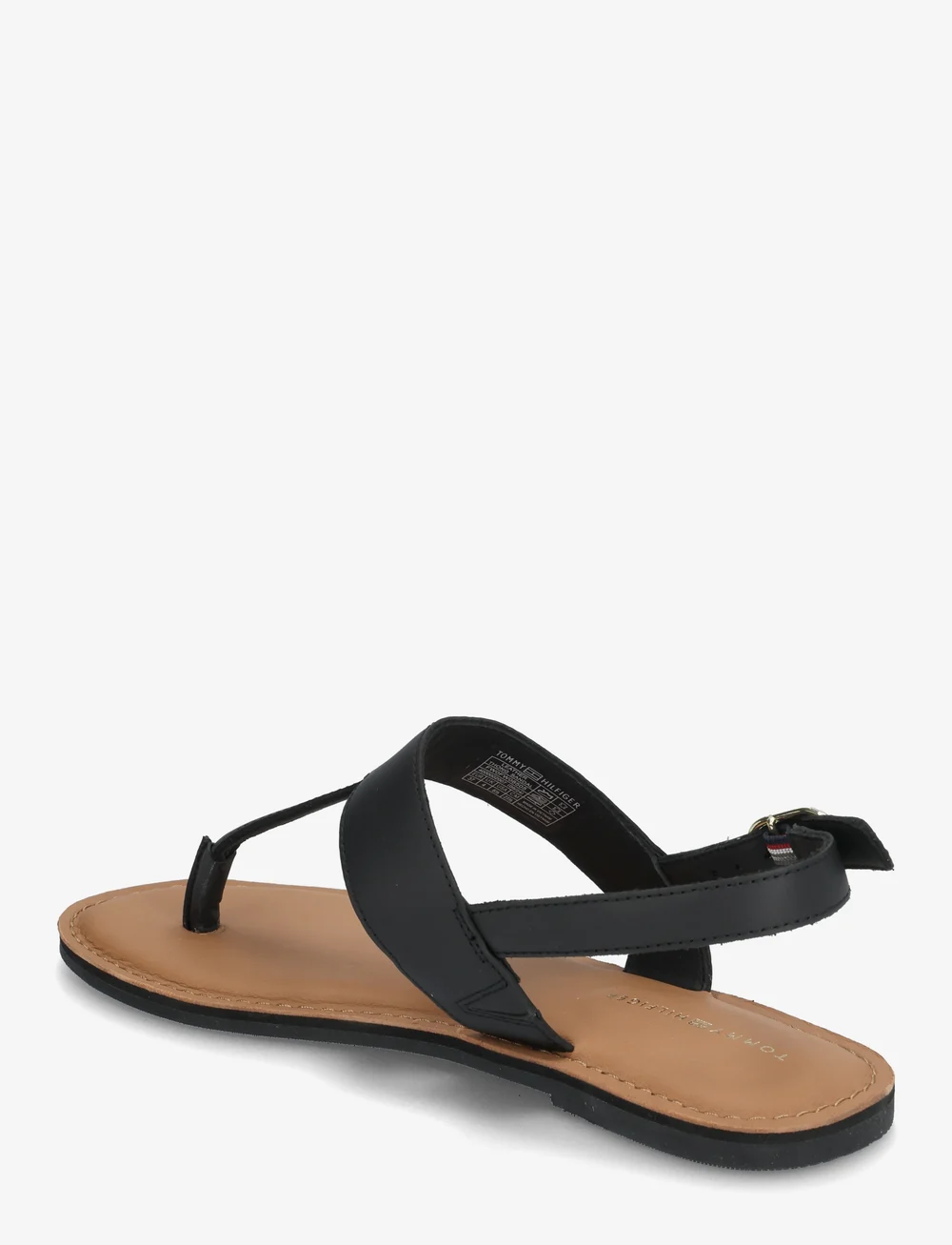 Tommy Hilfiger - LEATHER THONG SANDAL - flade sandaler - black - 2