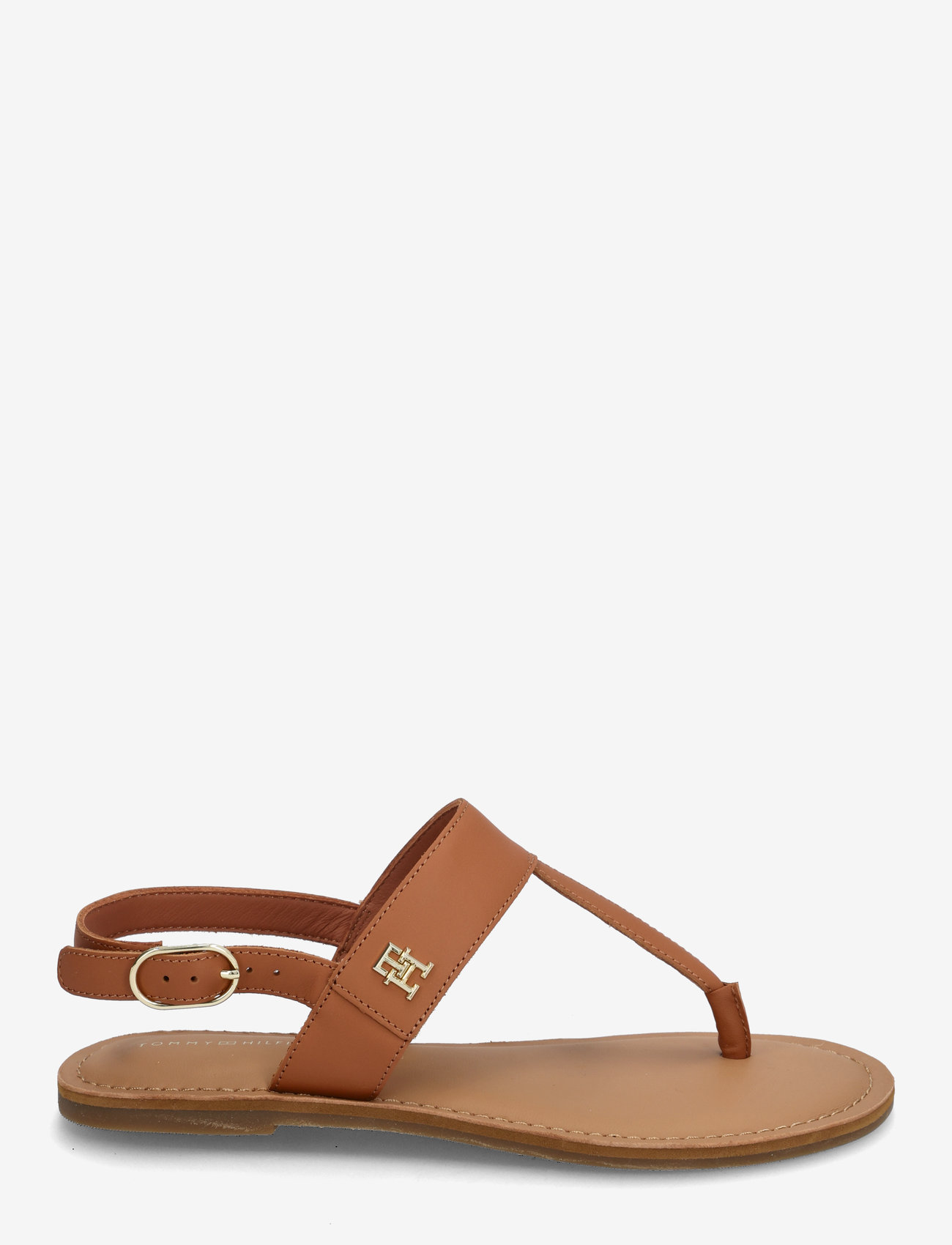 Tommy Hilfiger - LEATHER THONG SANDAL - flade sandaler - cinnamon bark - 1