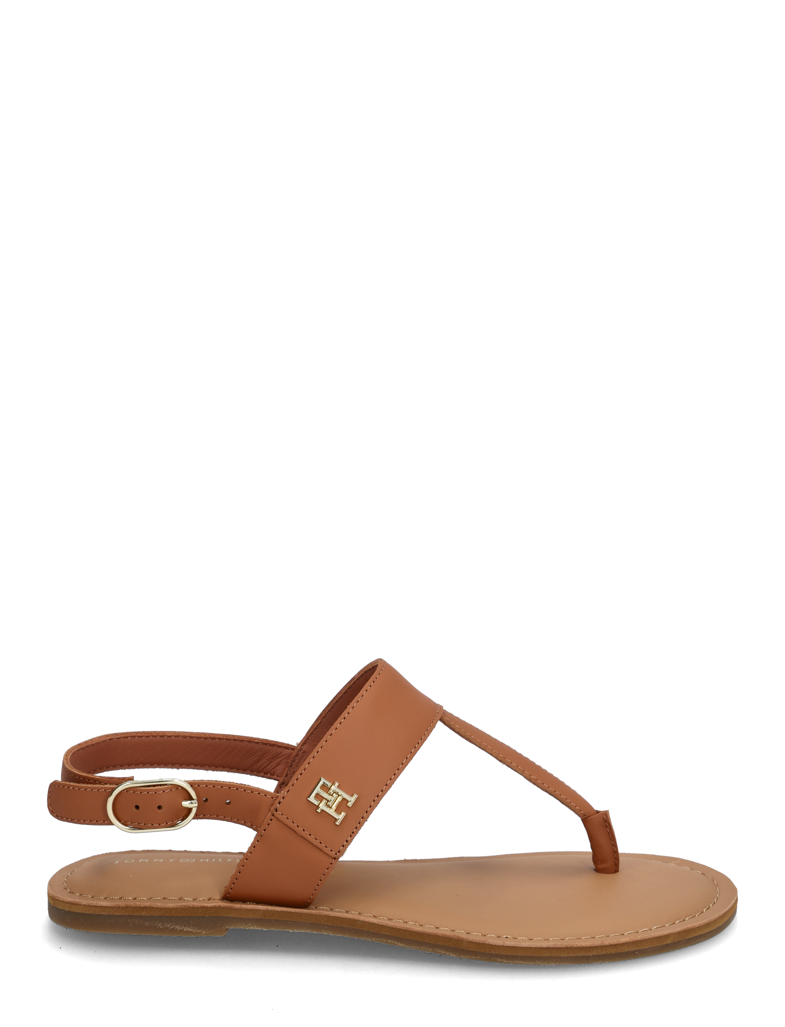 Tommy Hilfiger - LEATHER THONG SANDAL - flache sandalen - cinnamon bark - 1