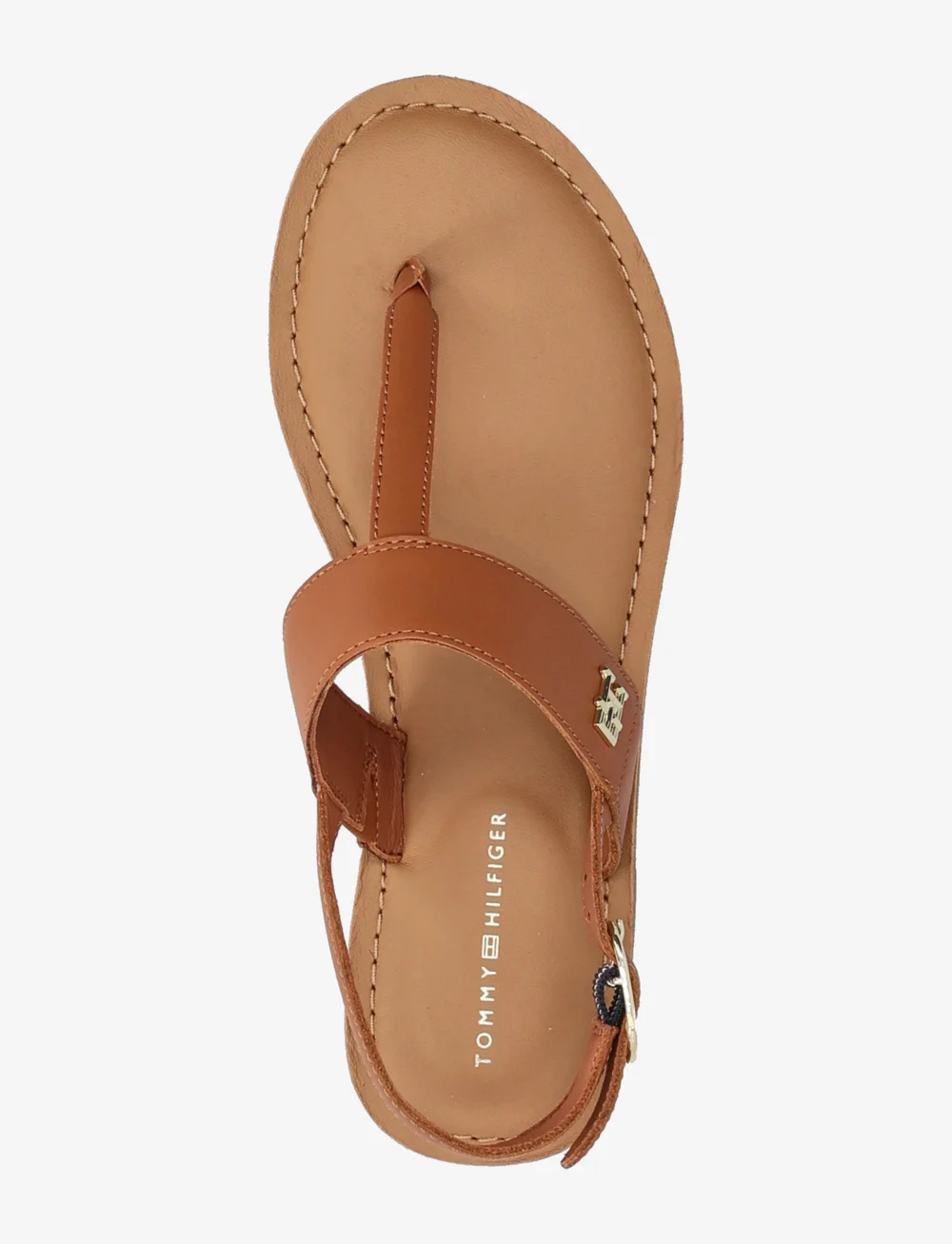 Tommy Hilfiger - LEATHER THONG SANDAL - flache sandalen - cinnamon bark - 3