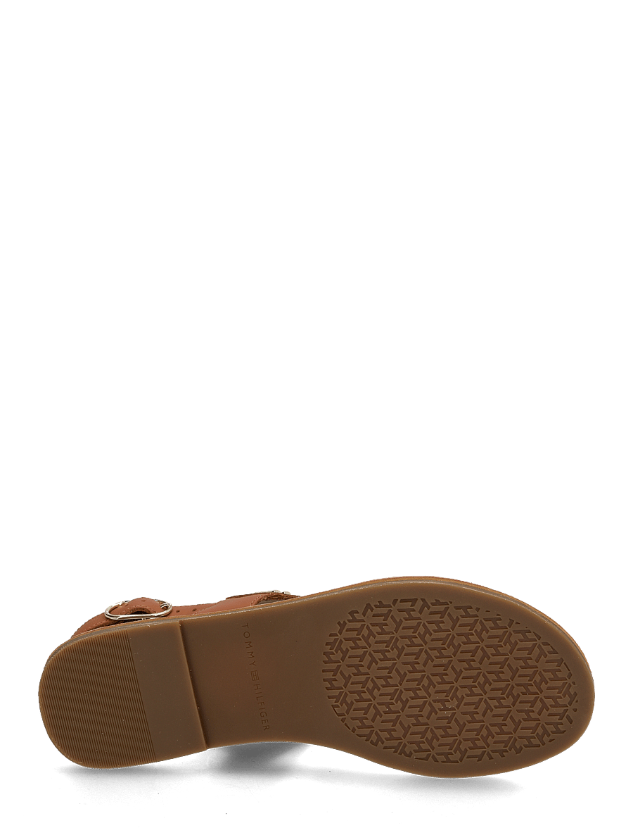 Tommy Hilfiger - LEATHER THONG SANDAL - flache sandalen - cinnamon bark - 4