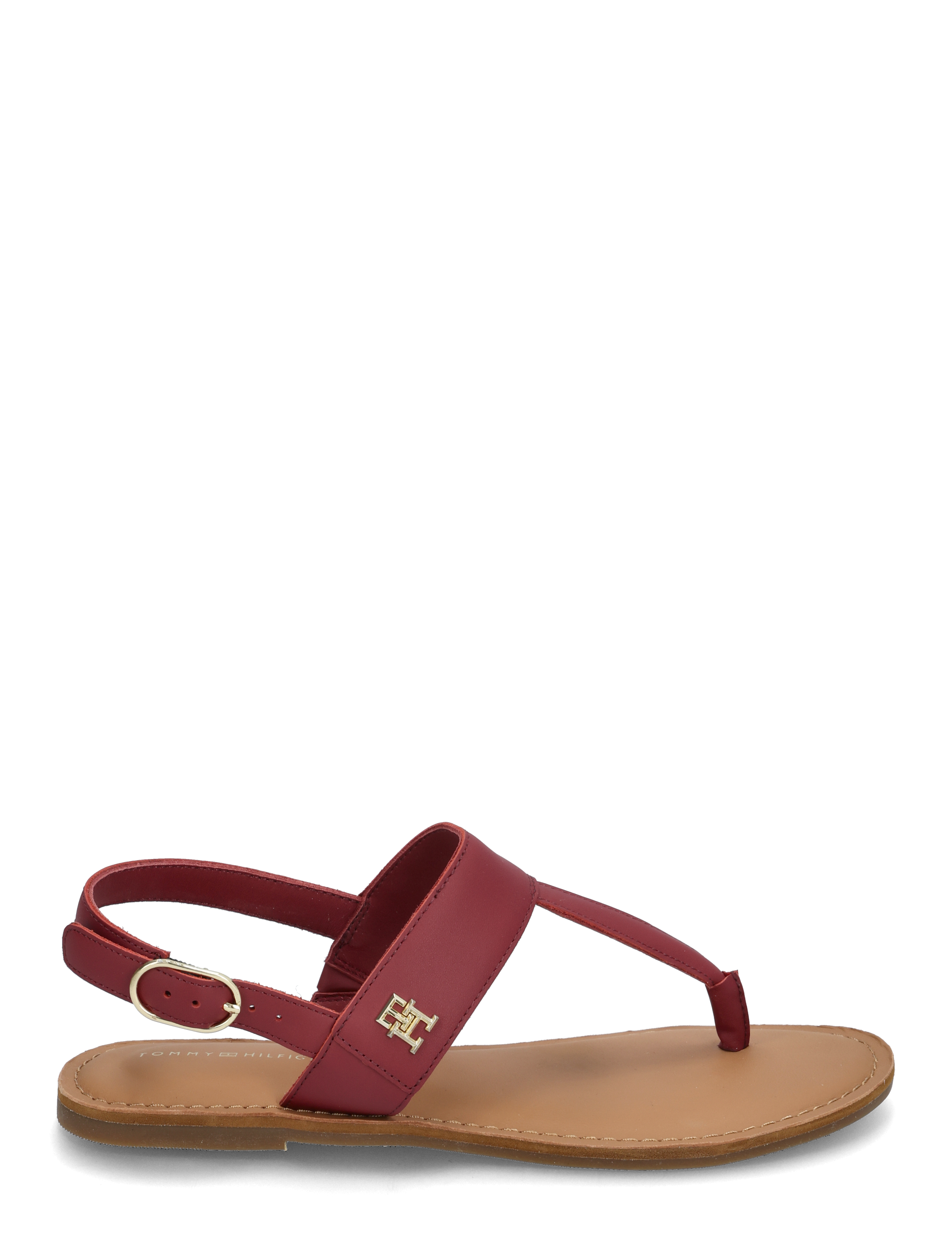 Tommy Hilfiger - LEATHER THONG SANDAL - kontsata sandaalid - rouge - 1