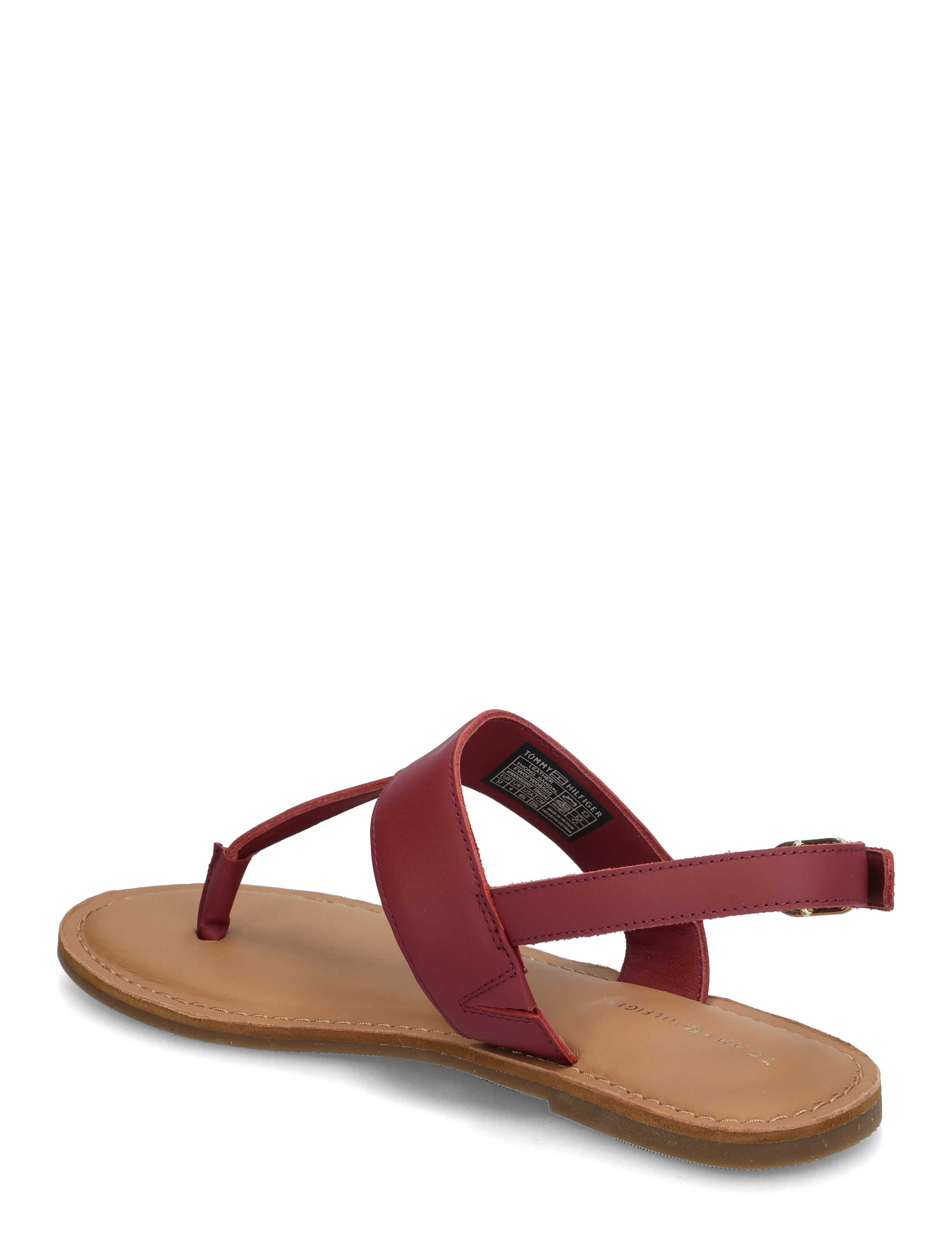 Tommy Hilfiger - LEATHER THONG SANDAL - kontsata sandaalid - rouge - 2