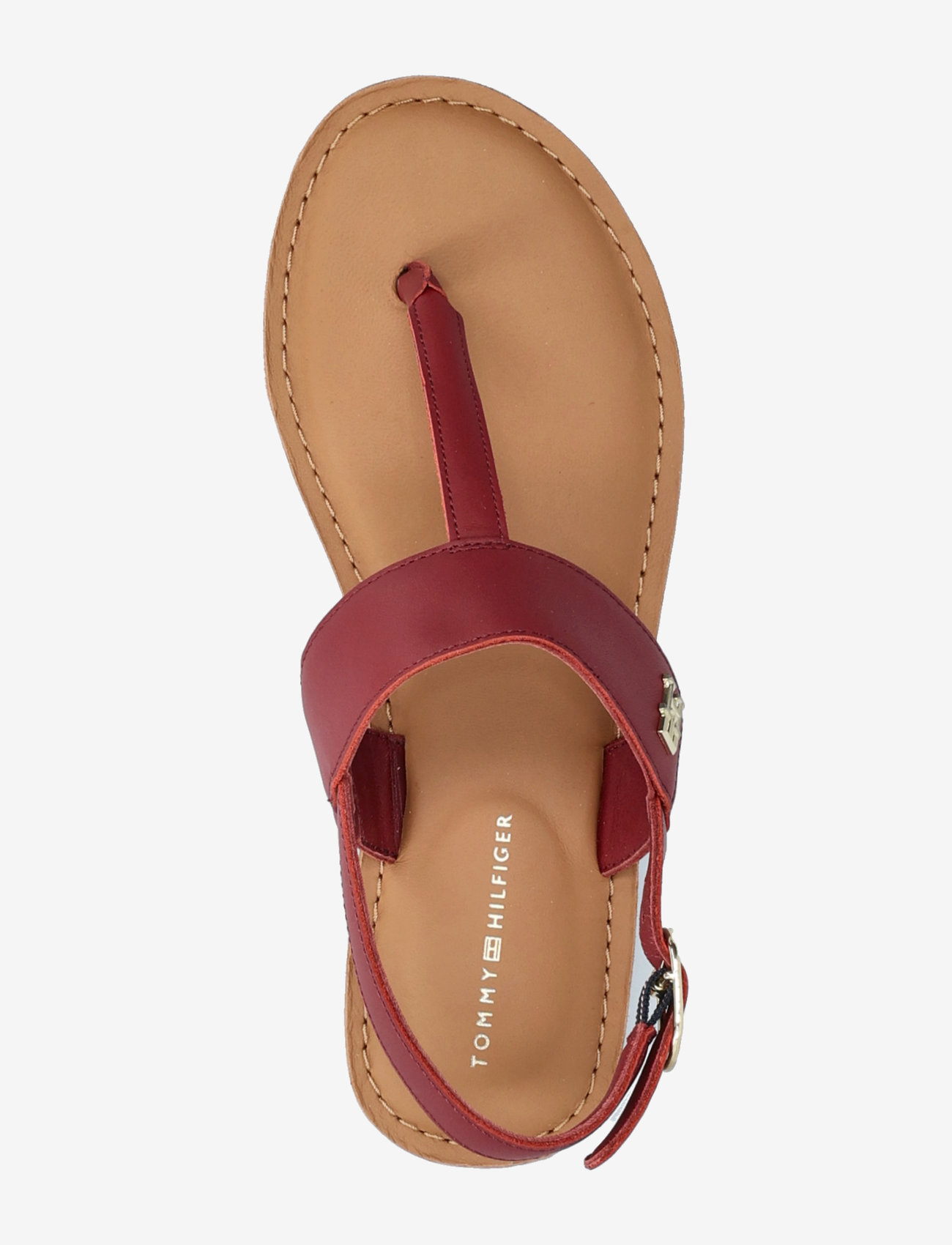 Tommy Hilfiger - LEATHER THONG SANDAL - flade sandaler - rouge - 3