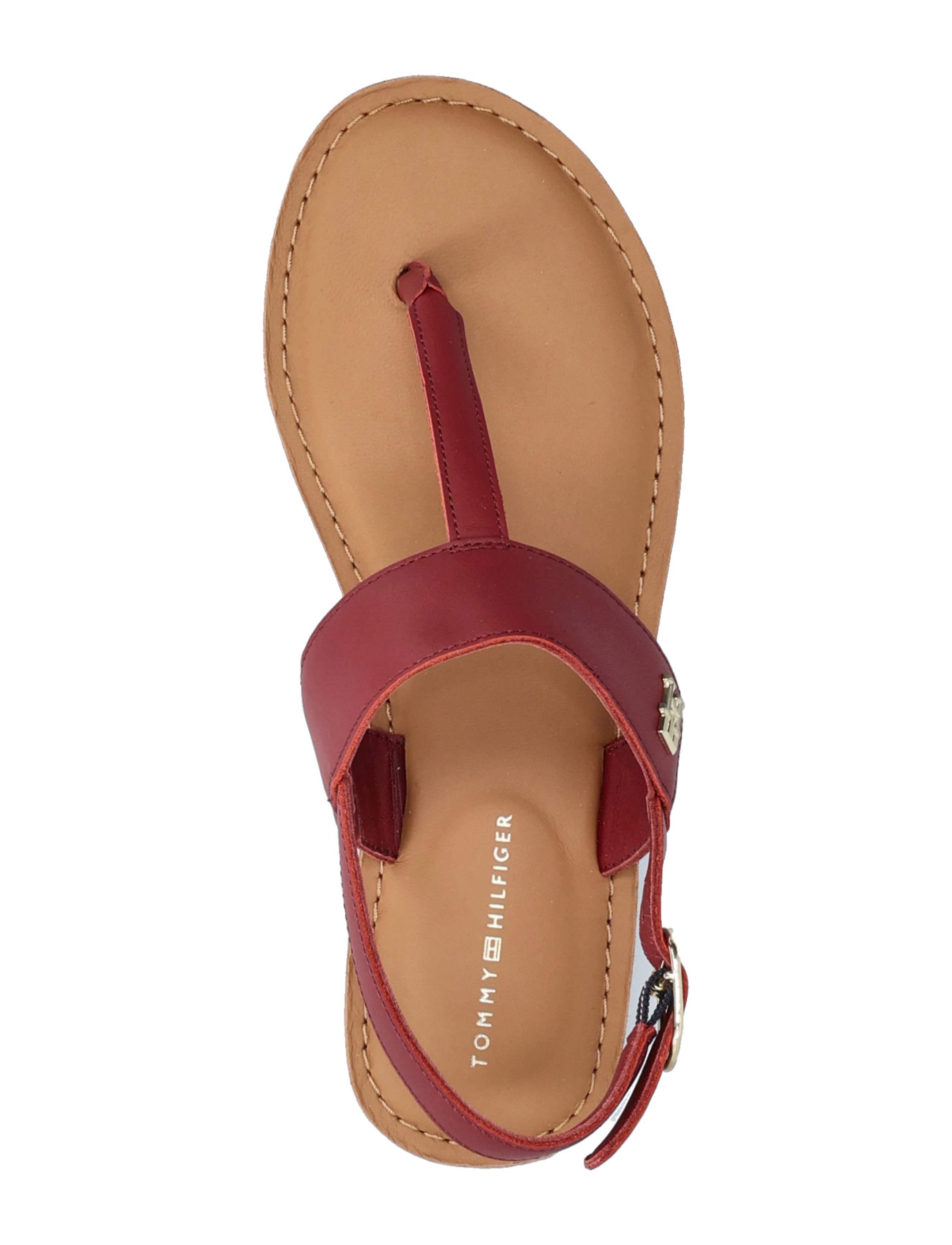 Tommy Hilfiger - LEATHER THONG SANDAL - kontsata sandaalid - rouge - 3