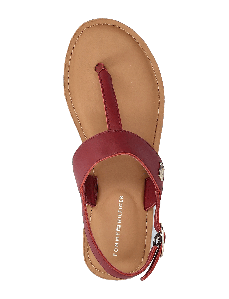 Tommy Hilfiger - LEATHER THONG SANDAL - flache sandalen - rouge - 3