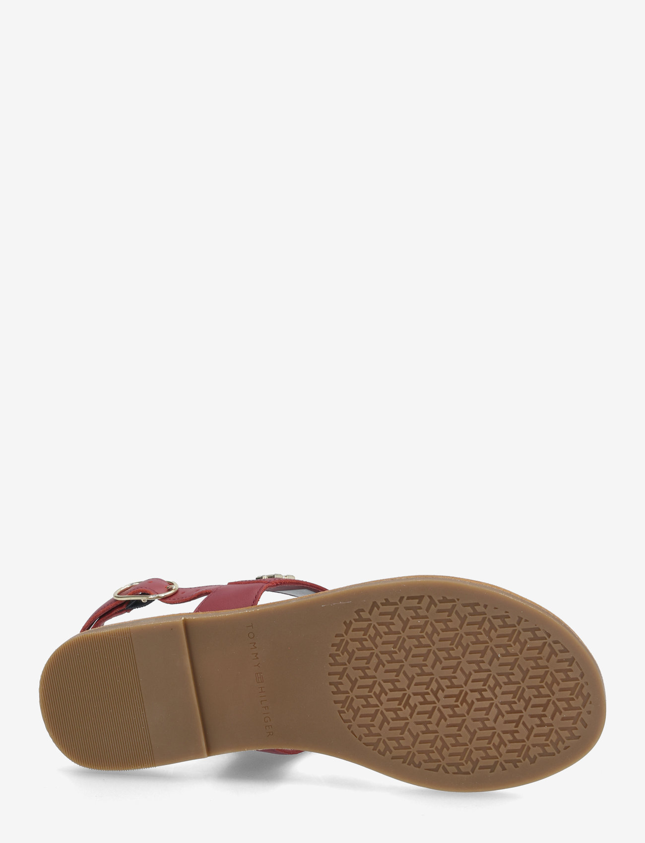 Tommy Hilfiger - LEATHER THONG SANDAL - flade sandaler - rouge - 4