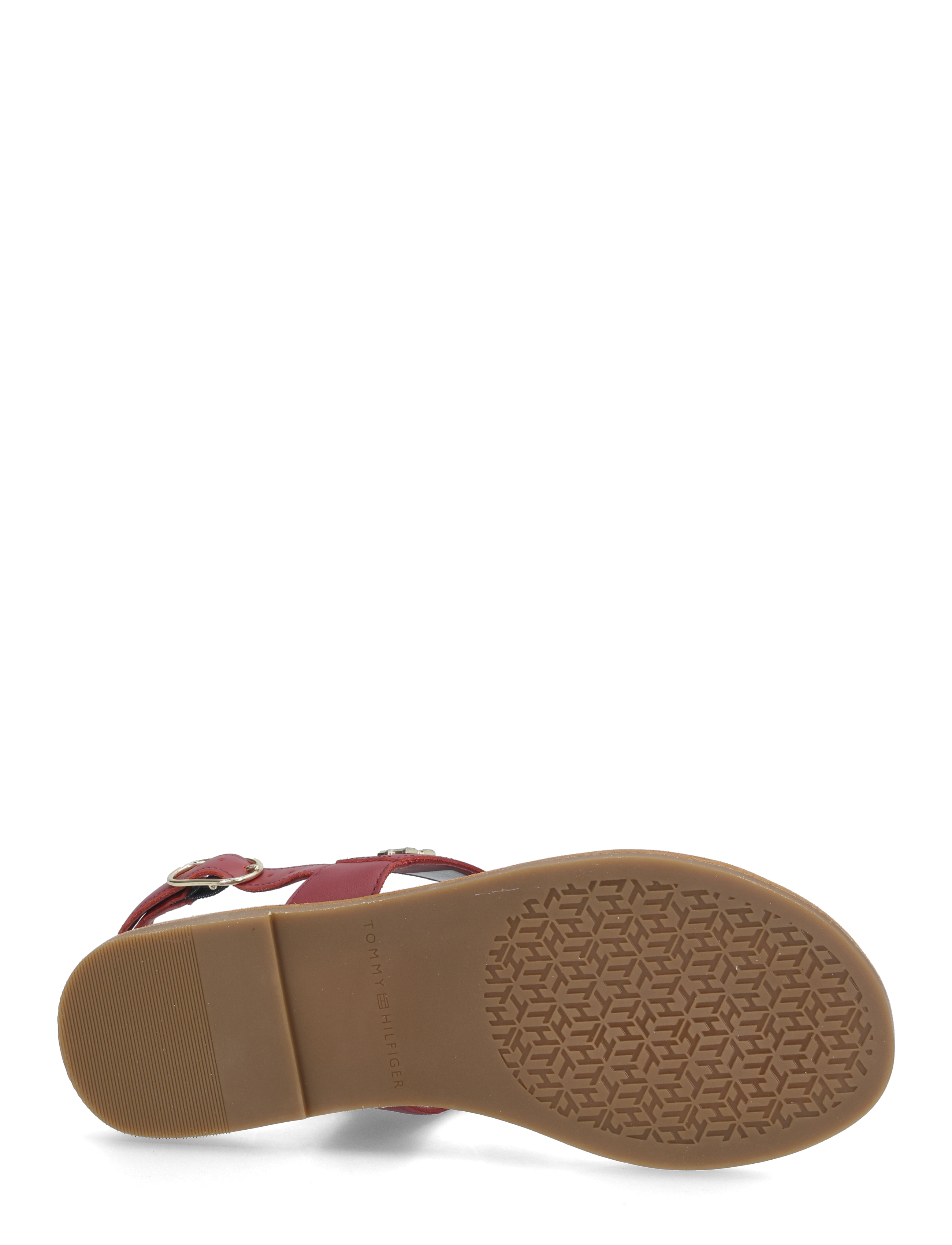 Tommy Hilfiger - LEATHER THONG SANDAL - kontsata sandaalid - rouge - 4