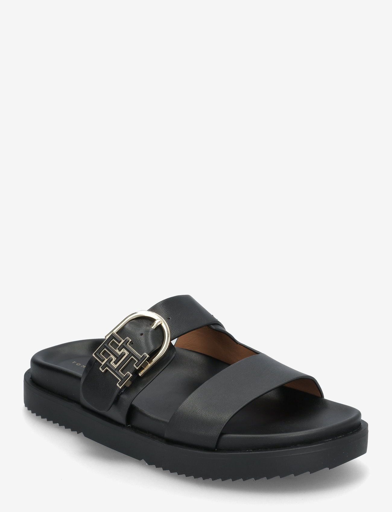 Tommy Hilfiger - LEATHER SPORTY MULE - matalat sandaalit - black - 0