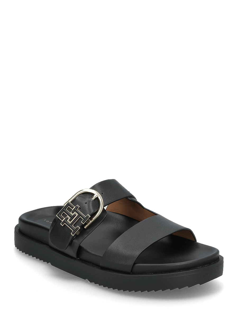 Tommy Hilfiger - LEATHER SPORTY MULE - madalad sandaalid - black - 0