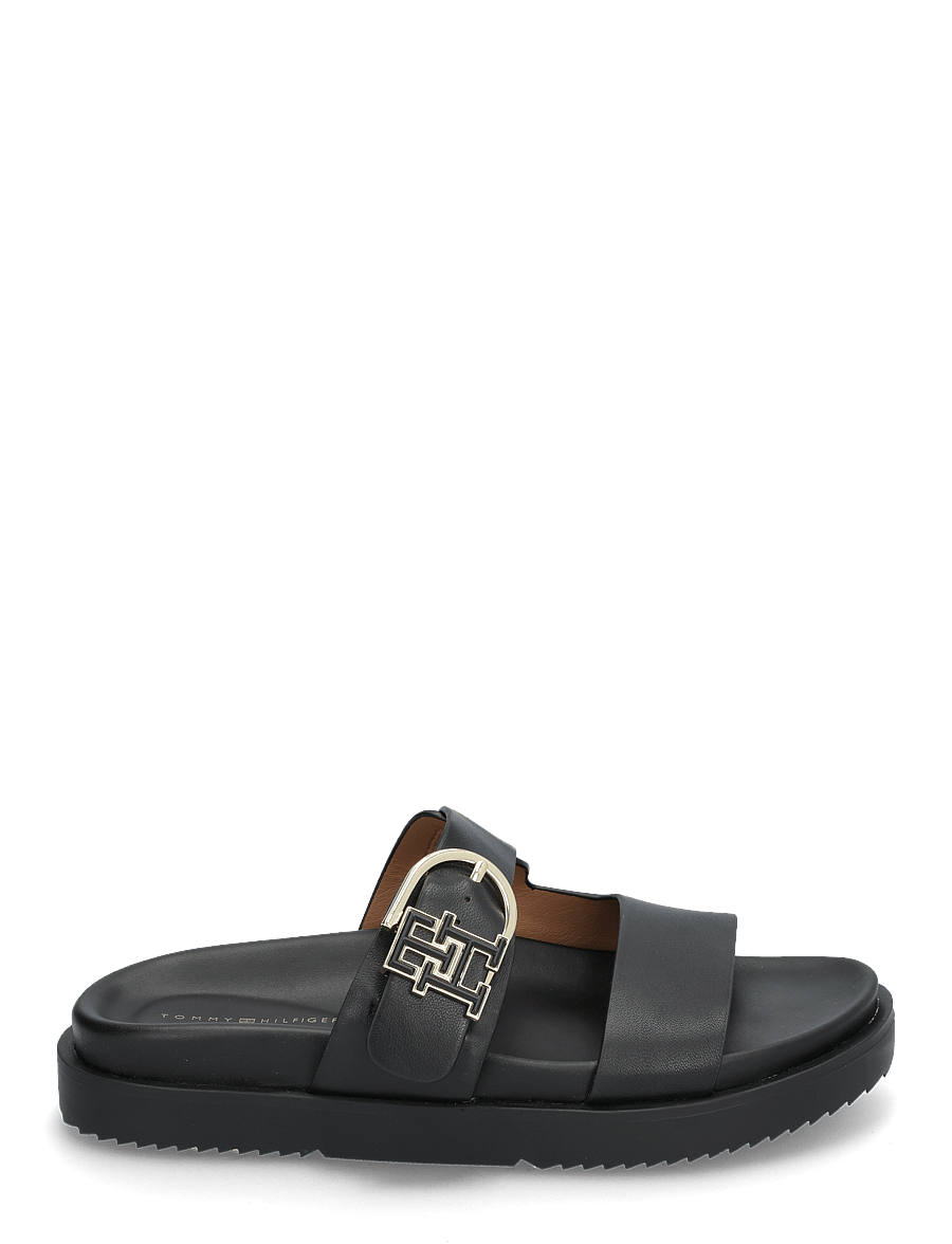 Tommy Hilfiger - LEATHER SPORTY MULE - madalad sandaalid - black - 1